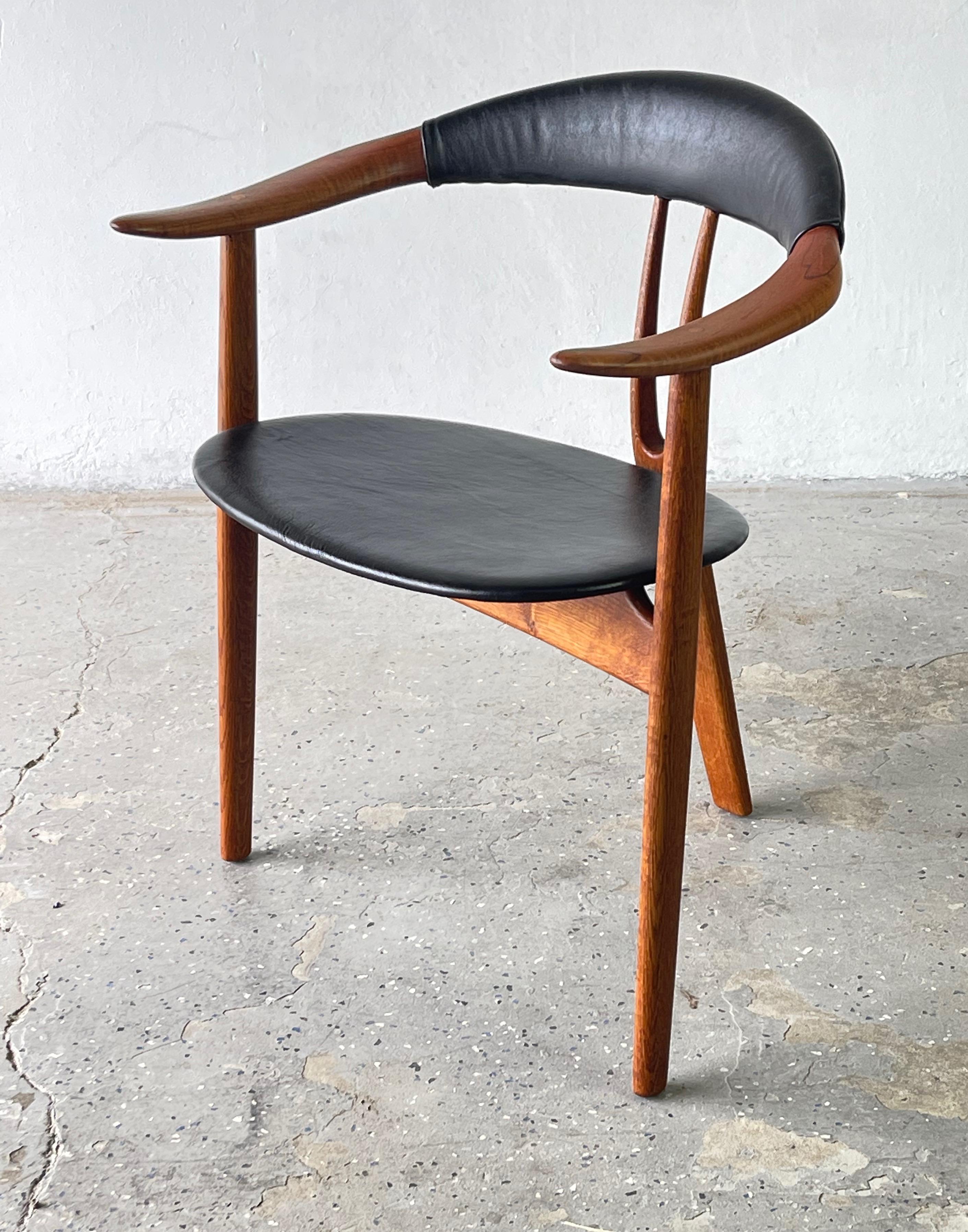 Mid-Century Modern Mid Century Danish Modern Arne Hovmand Olsen Three Leg Lounge Chair