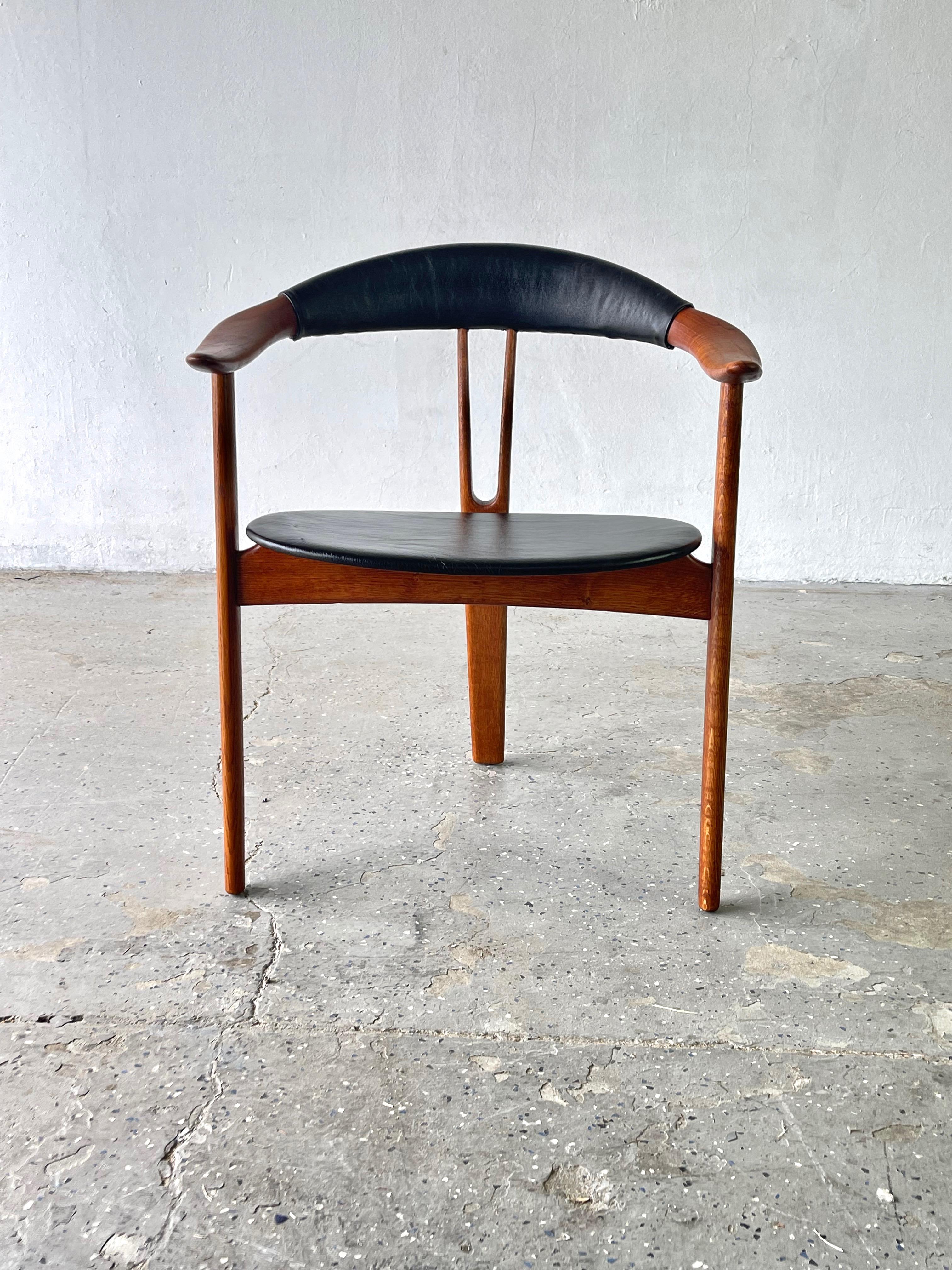 Mid-20th Century Mid Century Danish Modern Arne Hovmand Olsen Three Leg Lounge Chair