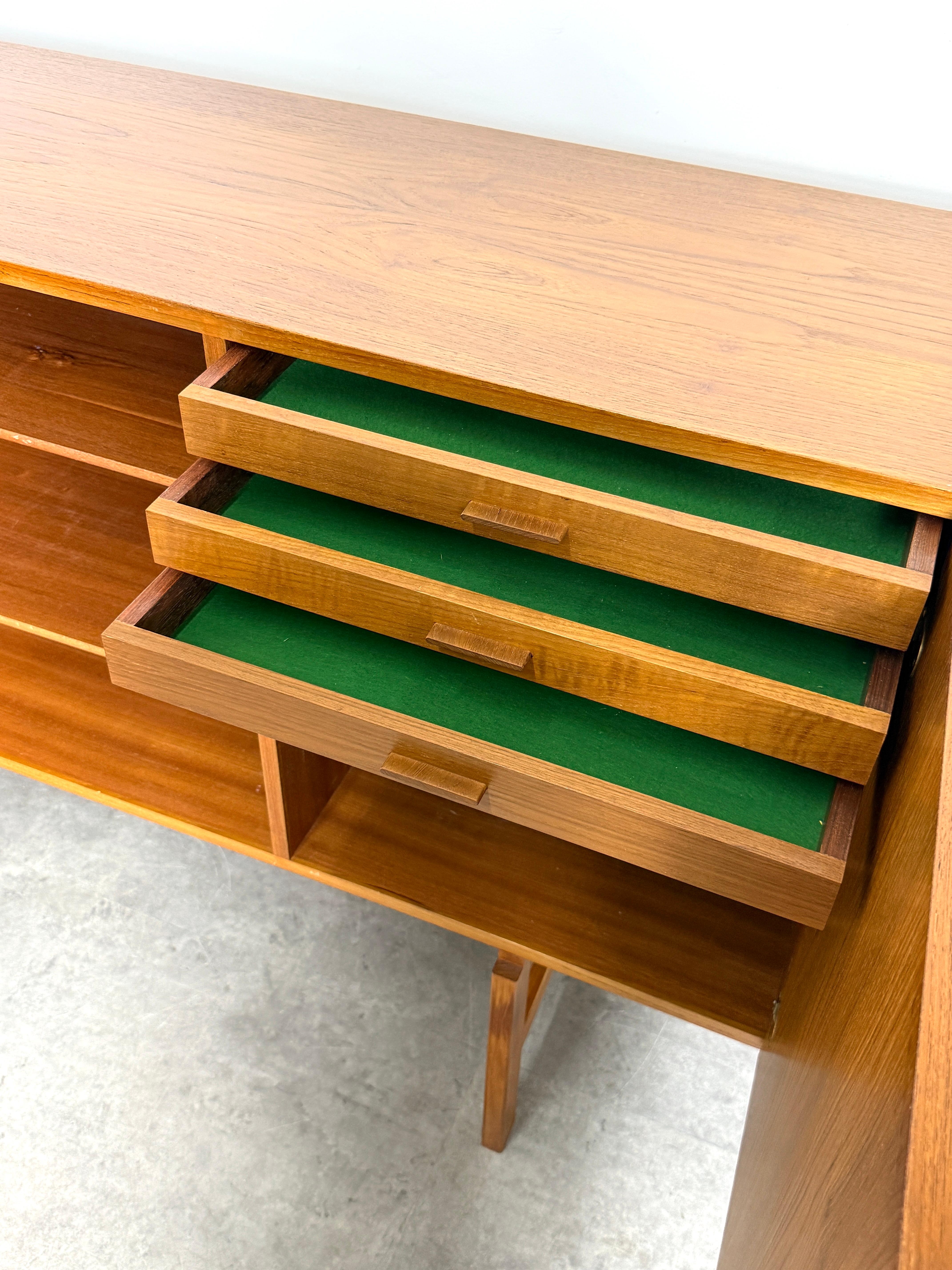 Arne Vodder Teak Credenza Highboard Cabinet Mid Century Danish Modern 1960s For Sale 5
