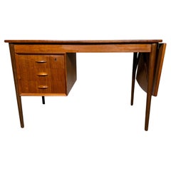 Mid Century Danish Modern Arne Vodder Teak Drop Leaf Desk / Denmark