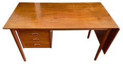 Mid Century Danish Modern Arne Vodder Teak Drop Leaf Desk for H.Sigh Denmark