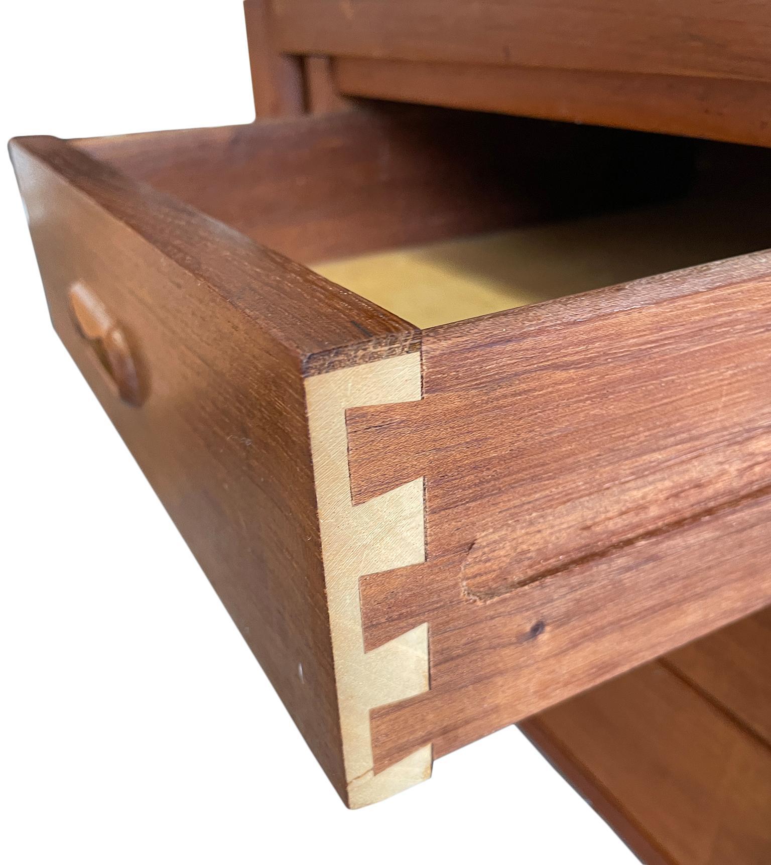 Scrivania a ribalta in teak di Arne Vodder in stile danese moderno di metà secolo per H. H. Sigh Danimarca In condizioni buone in vendita a Brooklyn, NY