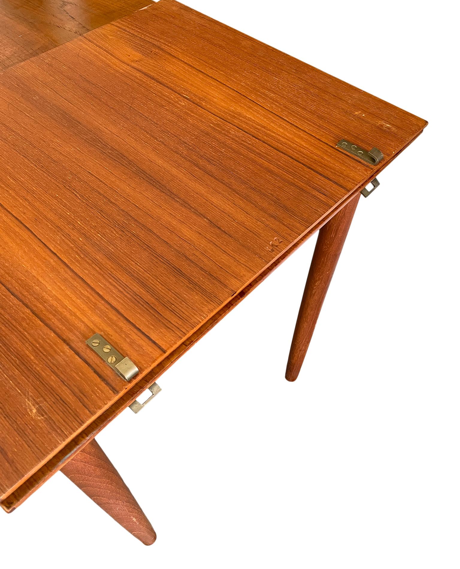 Mid Century Danish Modern Arne Vodder Teak Drop Leaf Desk für H.Sigh Denmark im Angebot 1