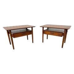 Mid-Century Danish Modern Arne Vodder Teak Nachttische - Satz von 2