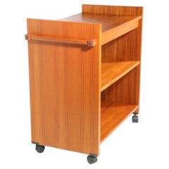 Chariot de service de bar moderne danois du milieu du siècle par PBJ Mobler c. 1970's.