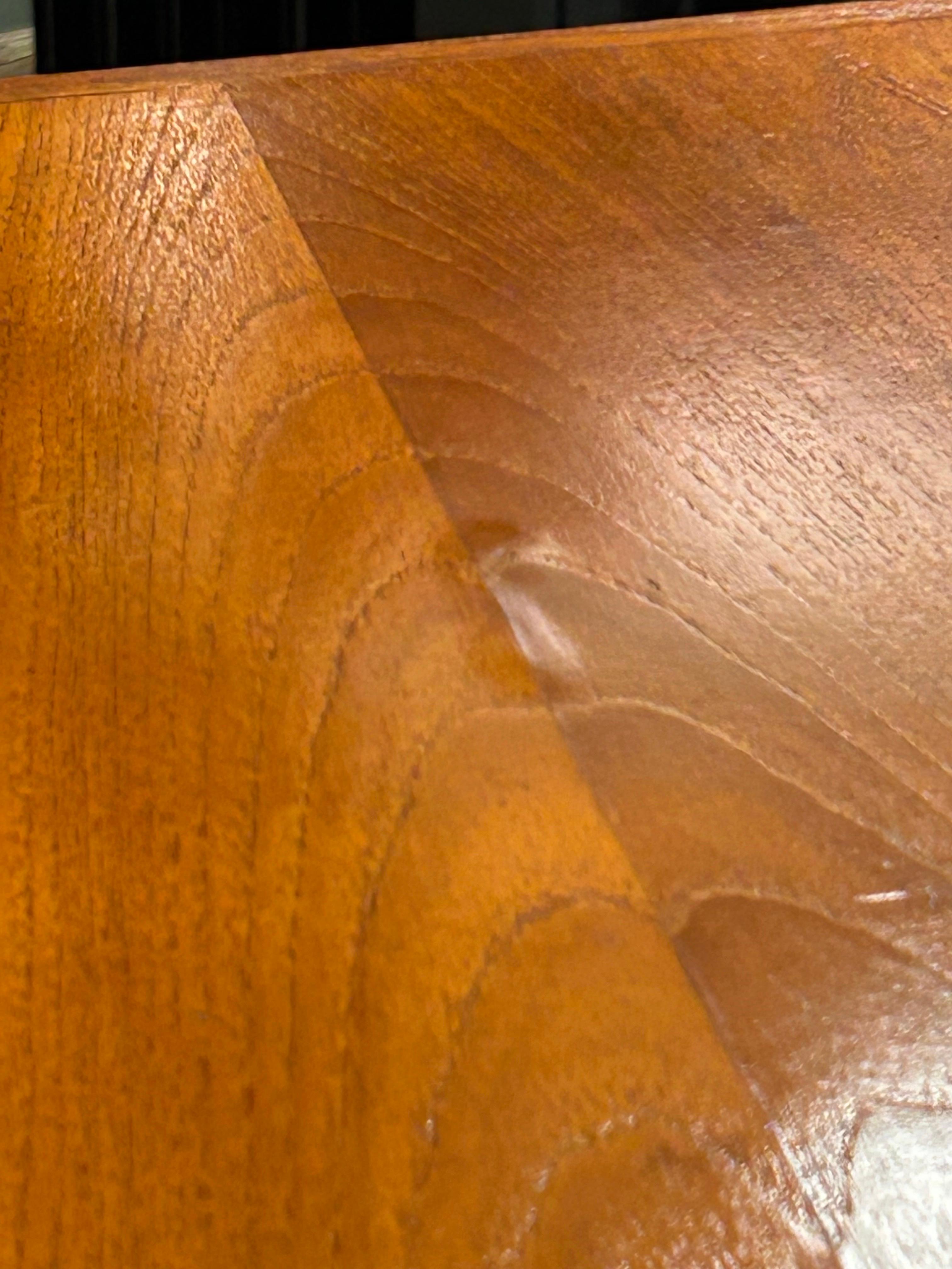 Teak Tavolo da pranzo quadrato BDR Furbo Space Saver, moderno e danese di metà secolo in vendita
