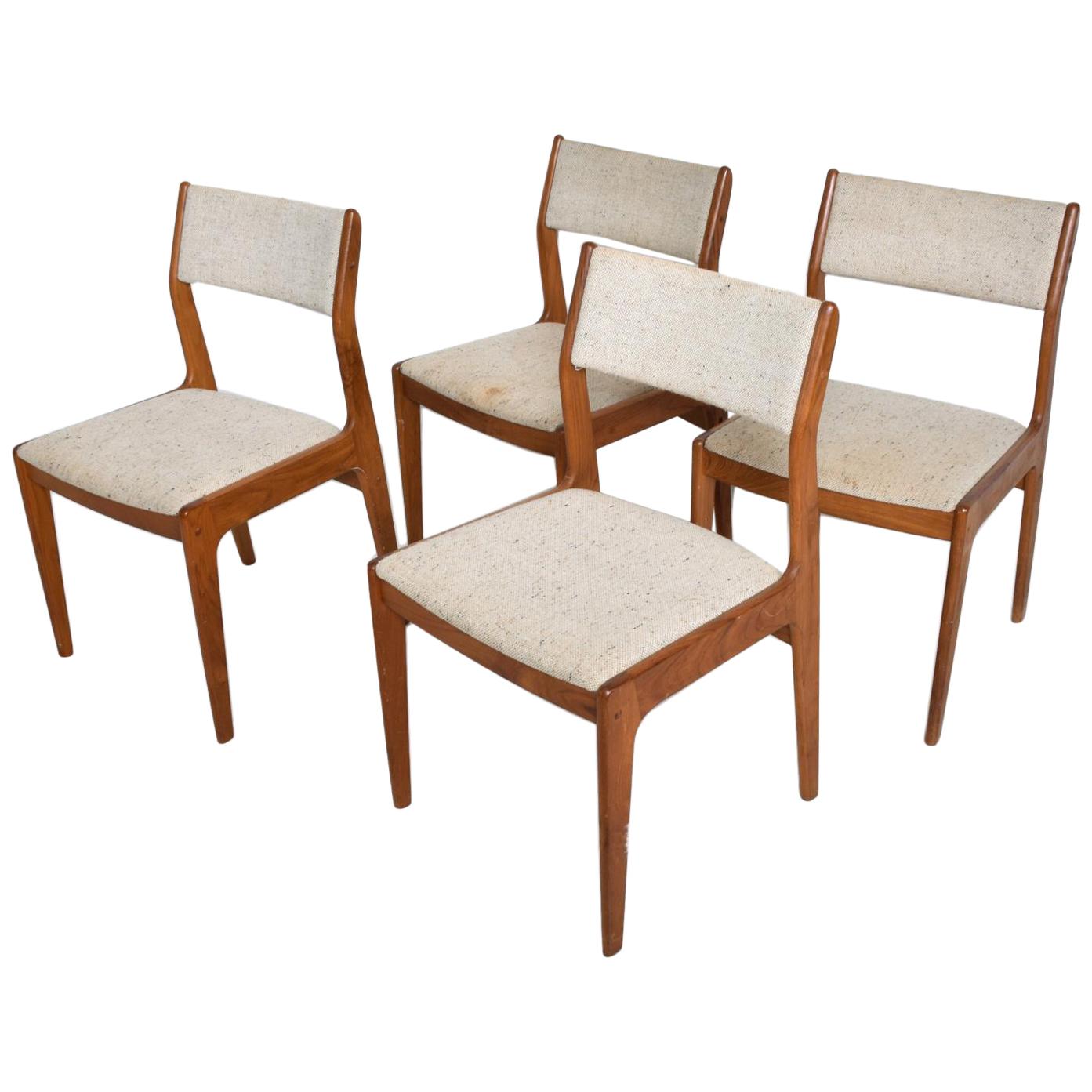 Midcentury Danish Modern Benny Linden Teak Dining Chairs, Set of 4