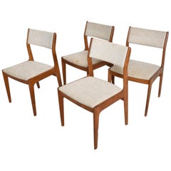 Chaises à manger Midcentury Danish Modern Benny Linden en teck:: lot de 4