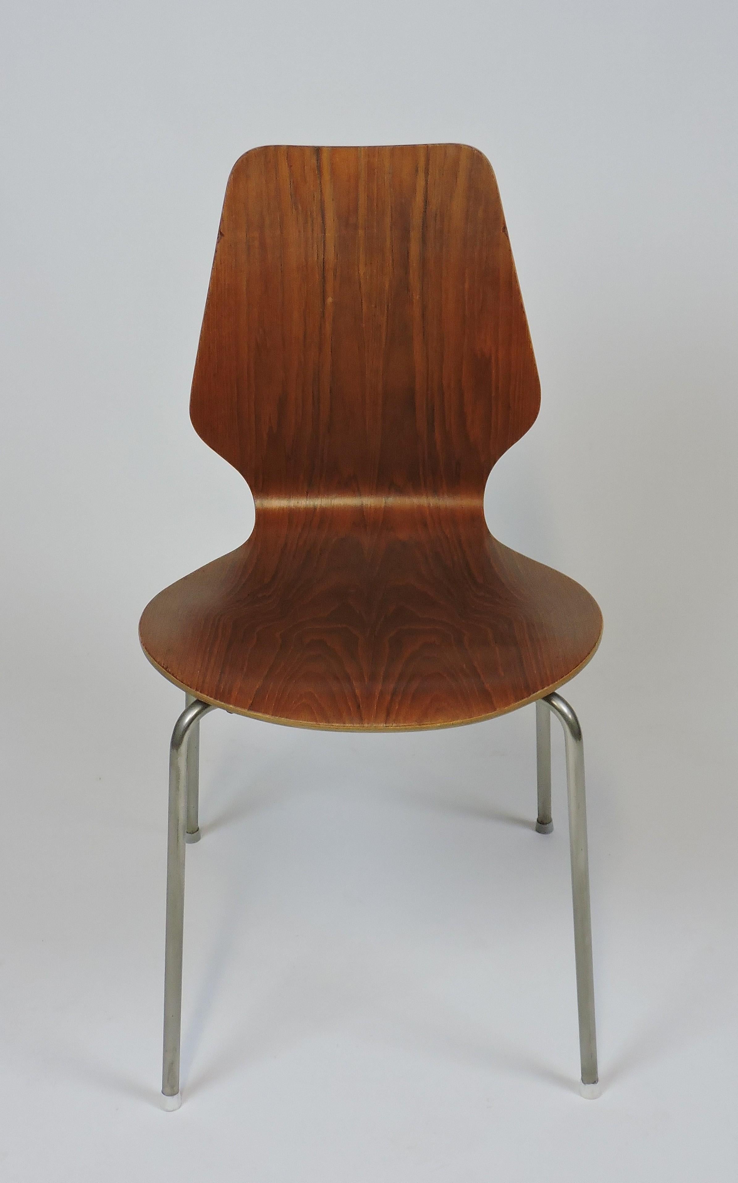Scandinave moderne Chaise de salle à manger, d'appoint ou de bureau en bois courbé danois moderne du milieu du siècle dernier en vente