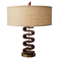 Mid Century Danish Modern Bentwood Lampe! Teak & Paldao Wood MCM Kagan Wegner Era