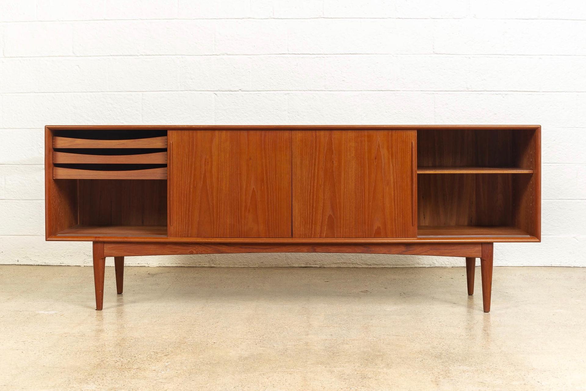 Wood Midcentury Danish Modern Bernhard Pedersen & Son Sideboard Credenza Buffet