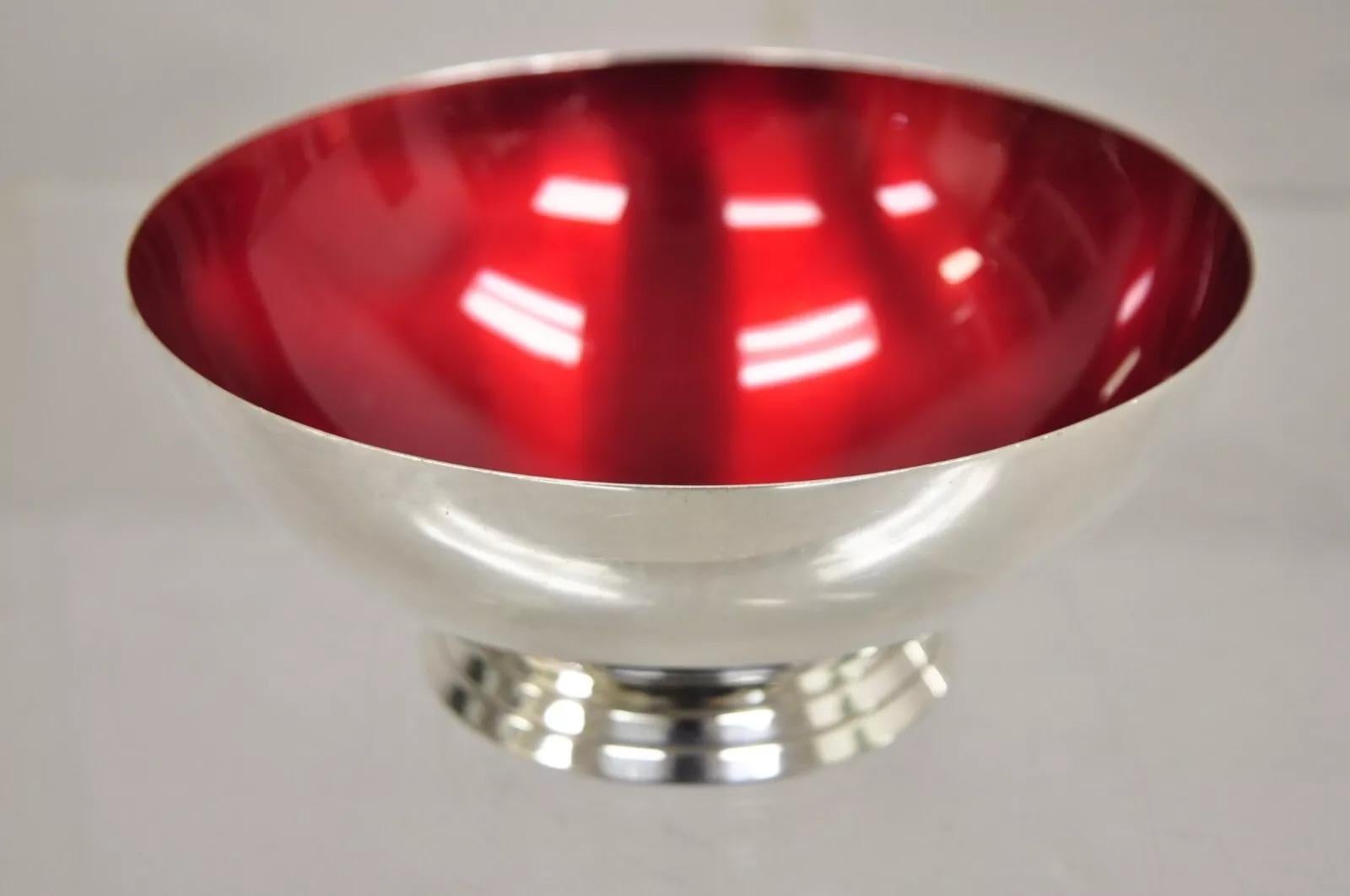 Mid Century Danish Modern Blau Grün Rot Versilbert Emaille Kompott - 3 St. (Unbekannt) im Angebot