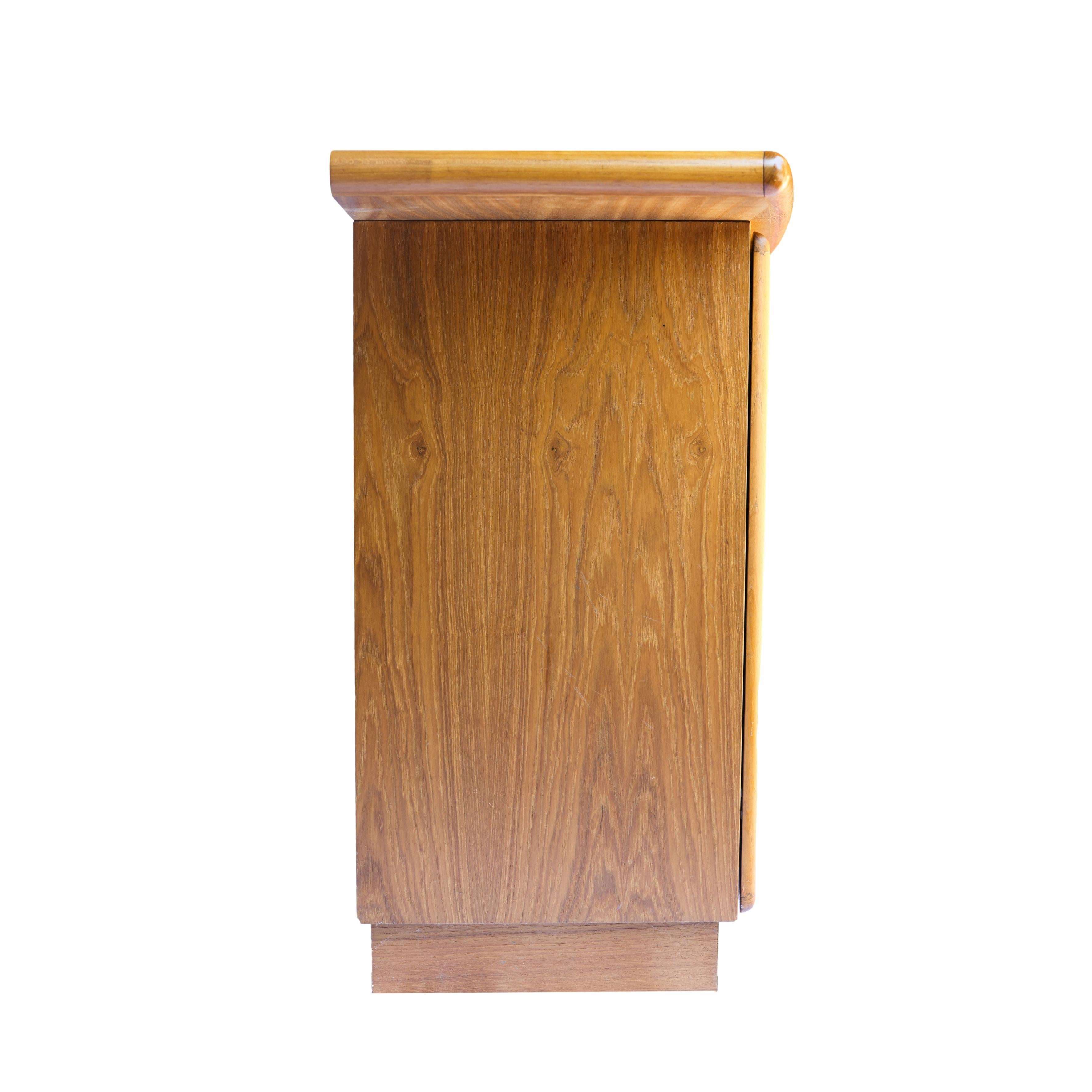 Mid-20th Century Mid-Century Danish Modern Bowfront Skovby Teak Sideboard, Ca. 1968