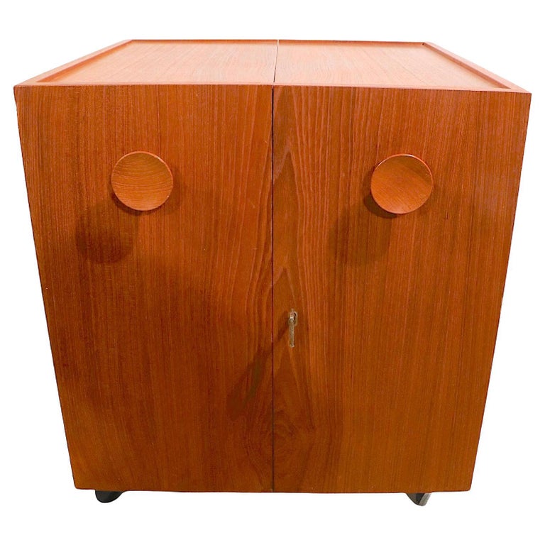 Mid Century Danish Modern Bar by Erik Buch for Dyrlund C. 1960