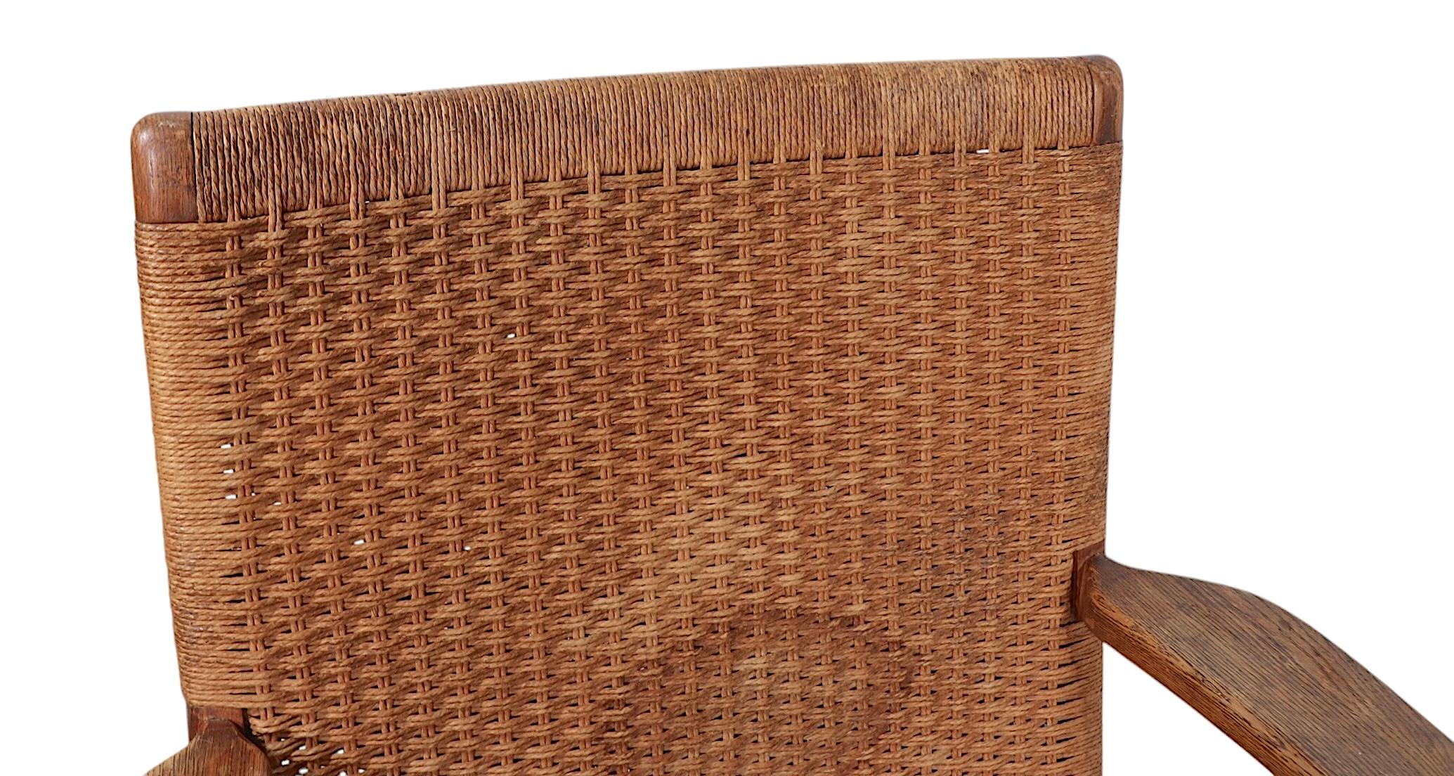 Silla de salón CH-25, moderna danesa de mediados de siglo, diseñada por Hans J. Wegner 4