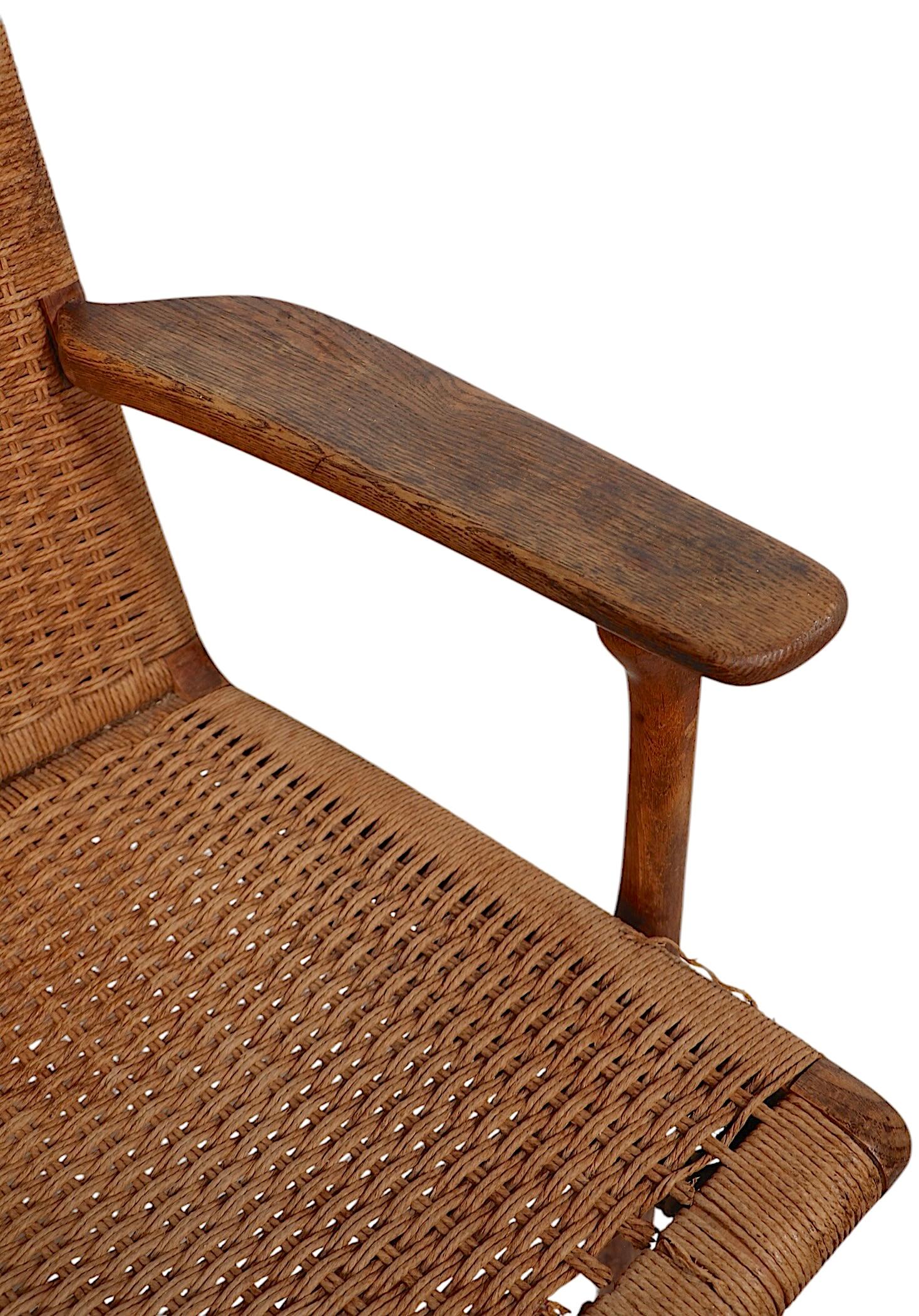 Silla de salón CH-25, moderna danesa de mediados de siglo, diseñada por Hans J. Wegner 5