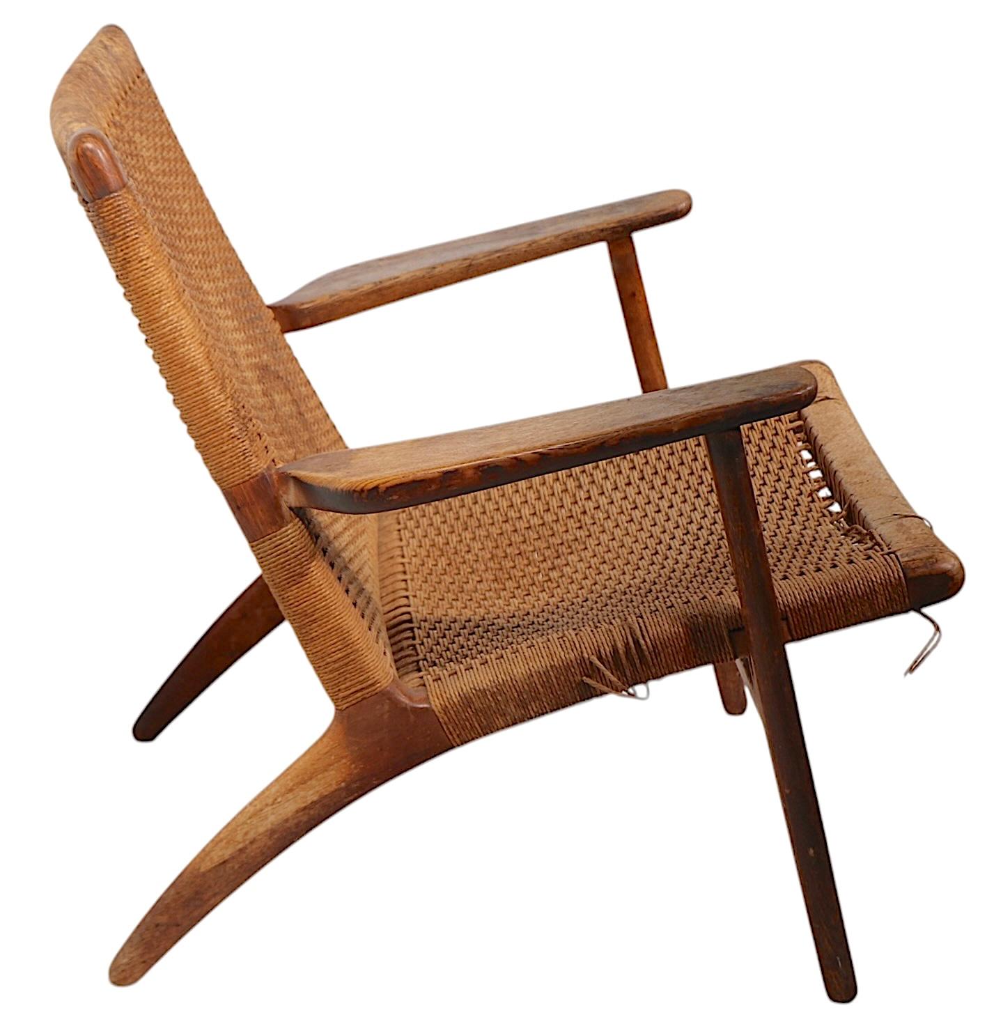 Silla de salón CH-25, moderna danesa de mediados de siglo, diseñada por Hans J. Wegner Escandinavo moderno