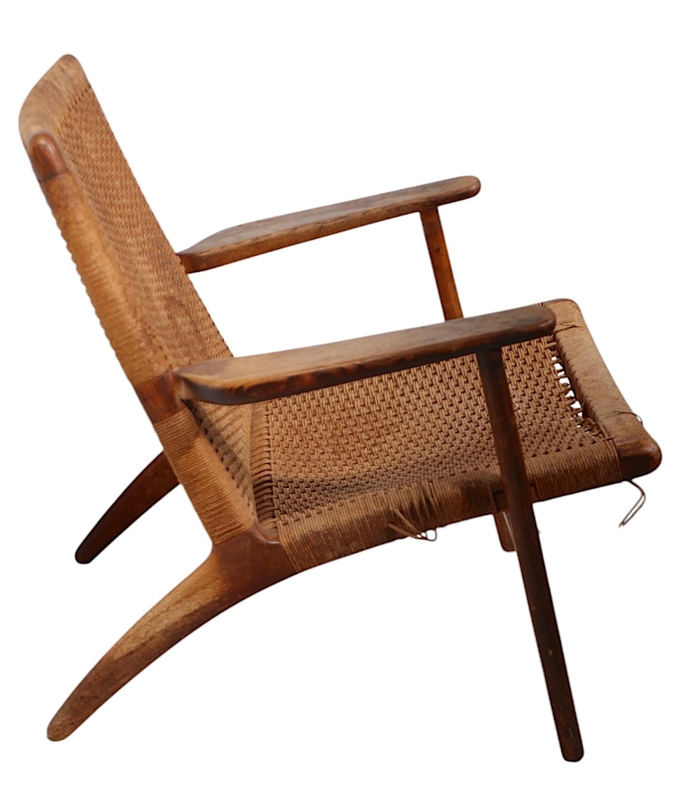 Silla de salón CH-25, moderna danesa de mediados de siglo, diseñada por Hans J. Wegner Danés