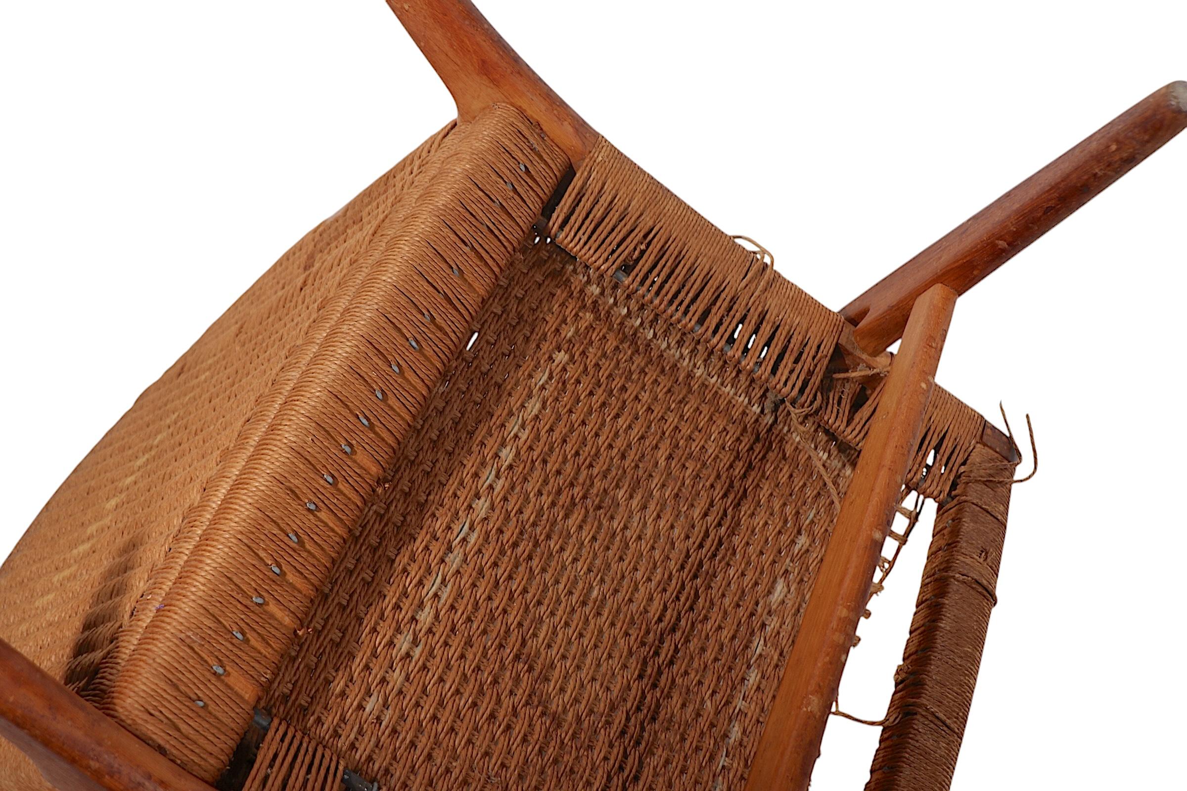 Silla de salón CH-25, moderna danesa de mediados de siglo, diseñada por Hans J. Wegner Cordón de papel