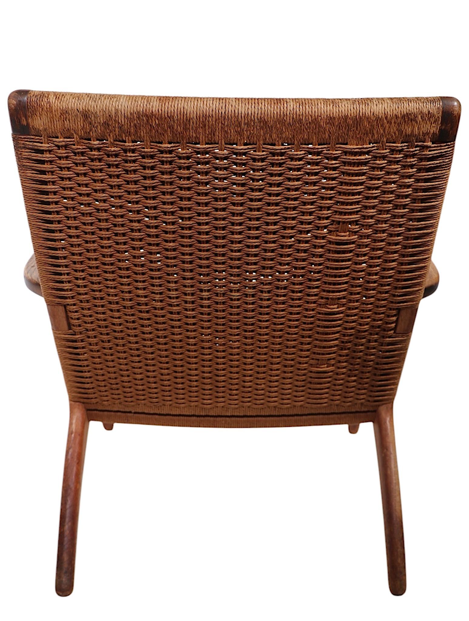Silla de salón CH-25, moderna danesa de mediados de siglo, diseñada por Hans J. Wegner 1