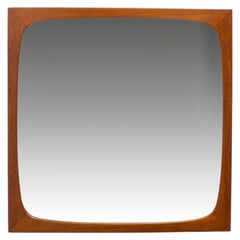 Mitte des Jahrhunderts Dänisch Modern Clark Eaton Teak abgeschrägter Wandspiegel