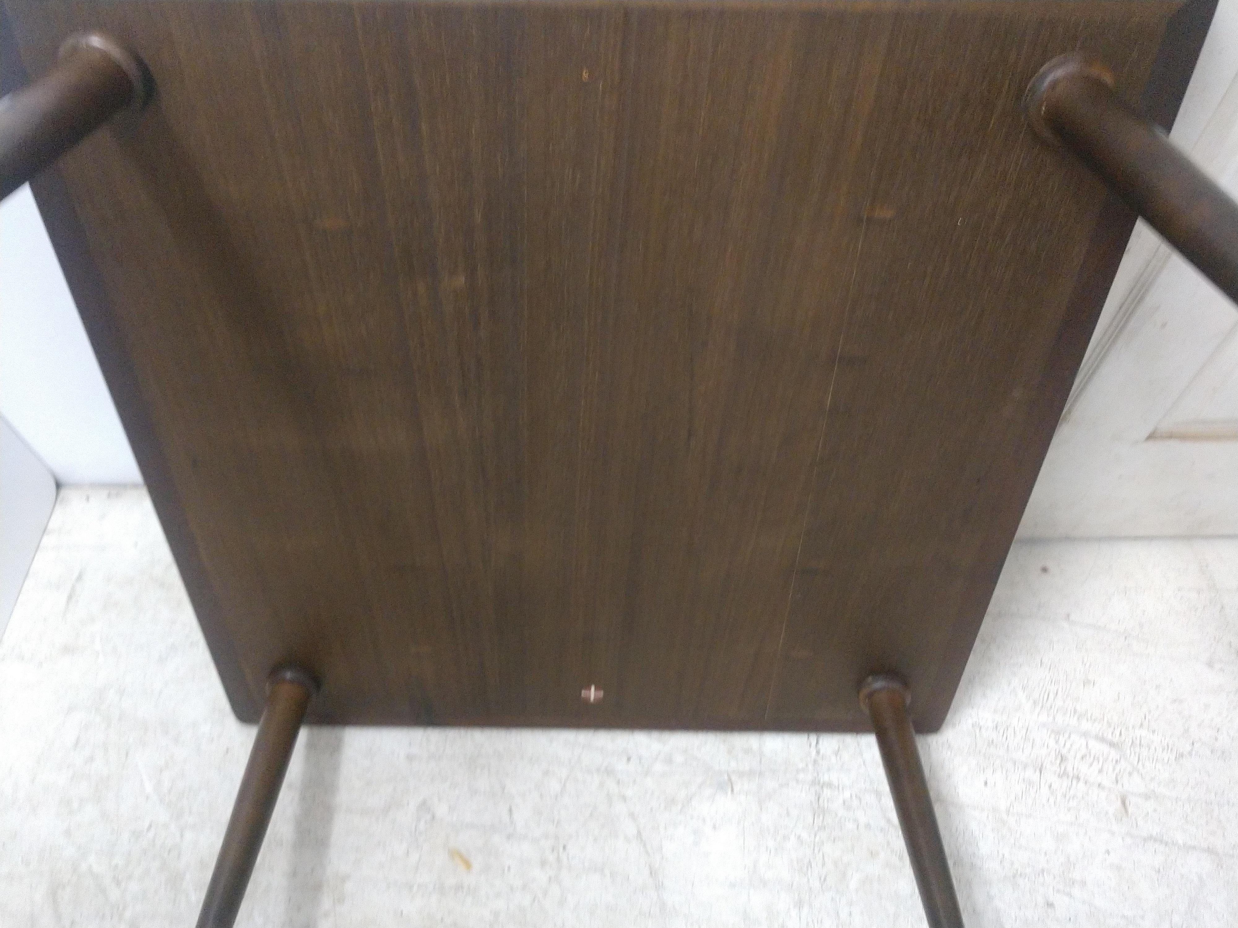 Mid Century Danish Modern Square Cocktail Teak Table by Selig For Sale 4