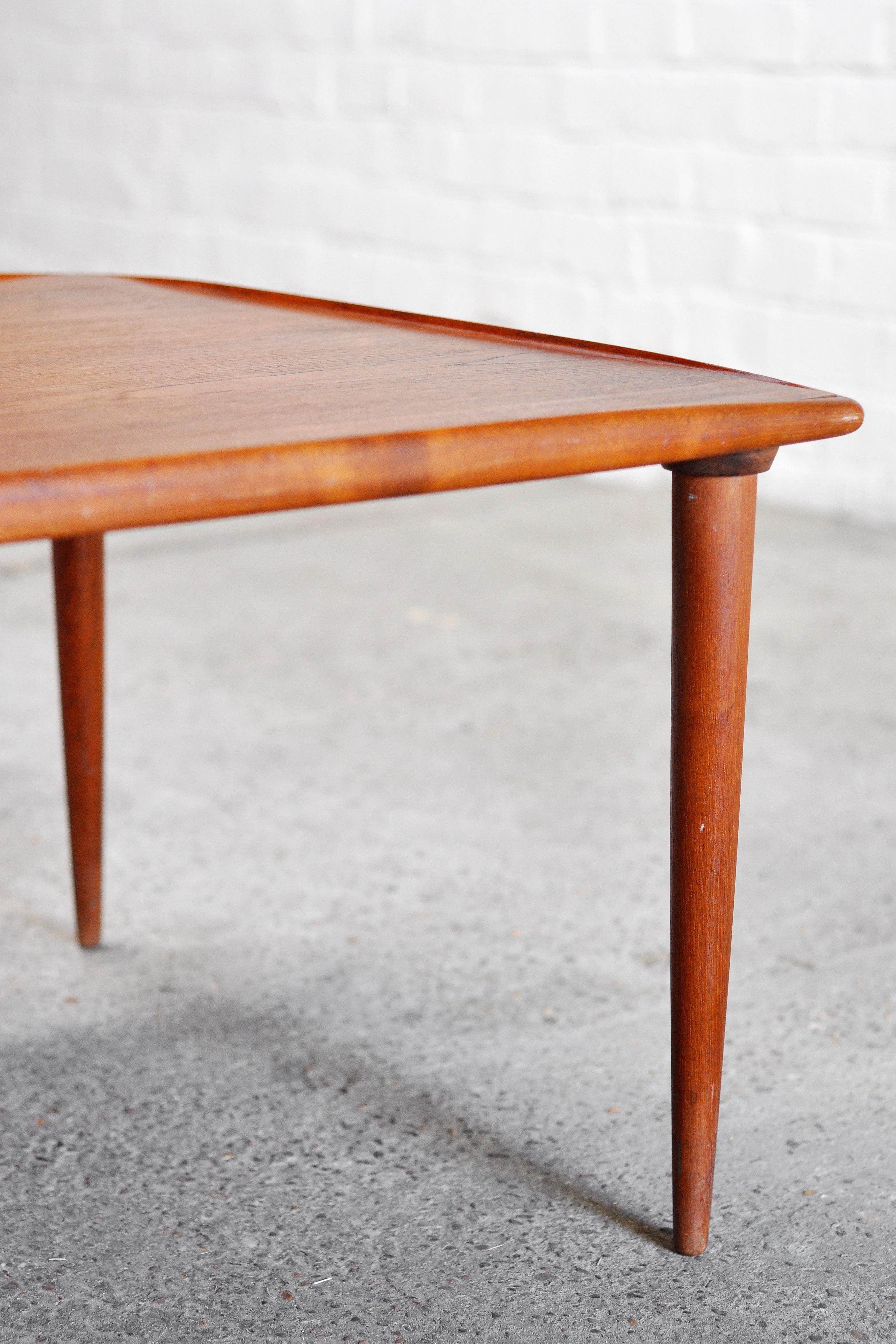 Teak Mid century Danish modern coffee table attributed to Finn Juhl, 1960's For Sale