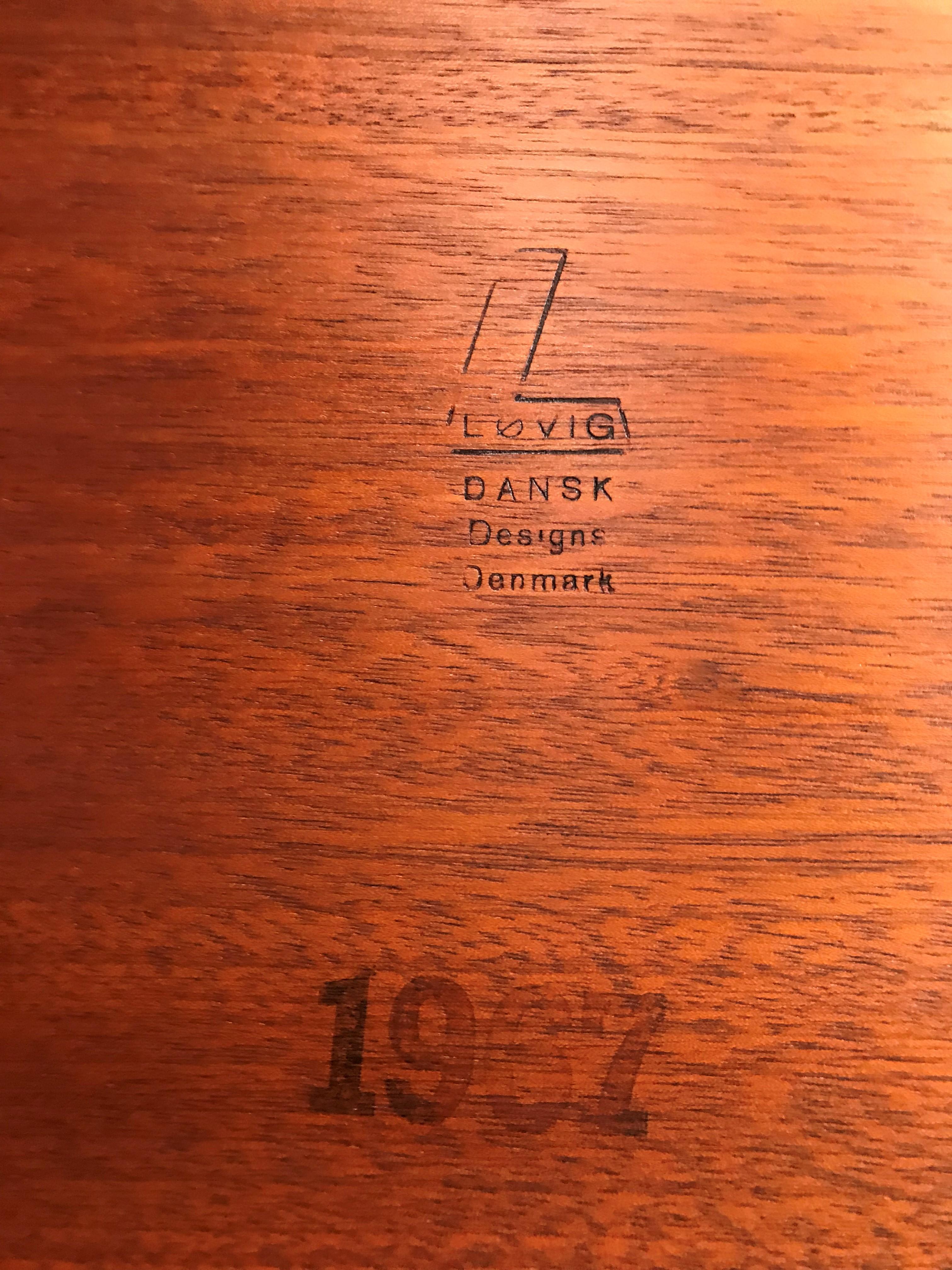 Mid Century Danish Modern Coffee Table by Peter Lovig Nielsen Teak Palisander 1