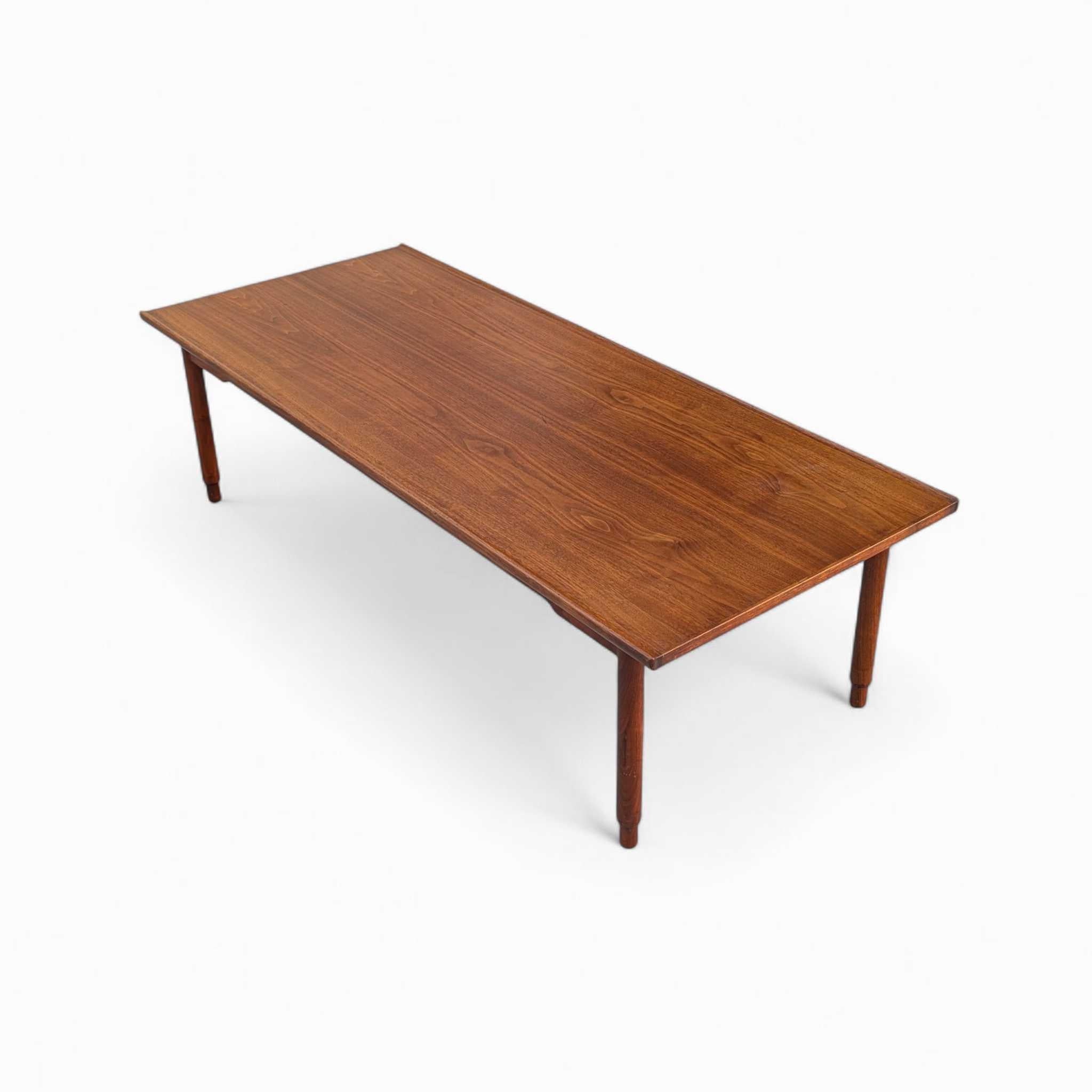 Mid-Century Danish Modern Coffee Table, Sculptural Legs, Teak, c. 1960s For Sale 8