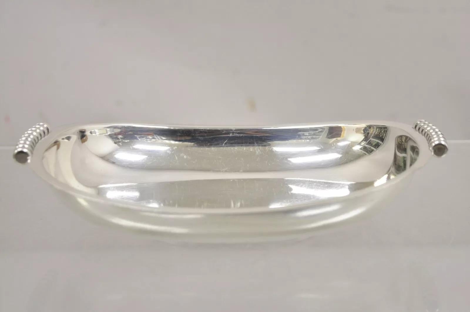 Mid Century Danish Modern Cohr Alta EPNS 32362 Silver Plated Serving Bowl Dish For Sale 6