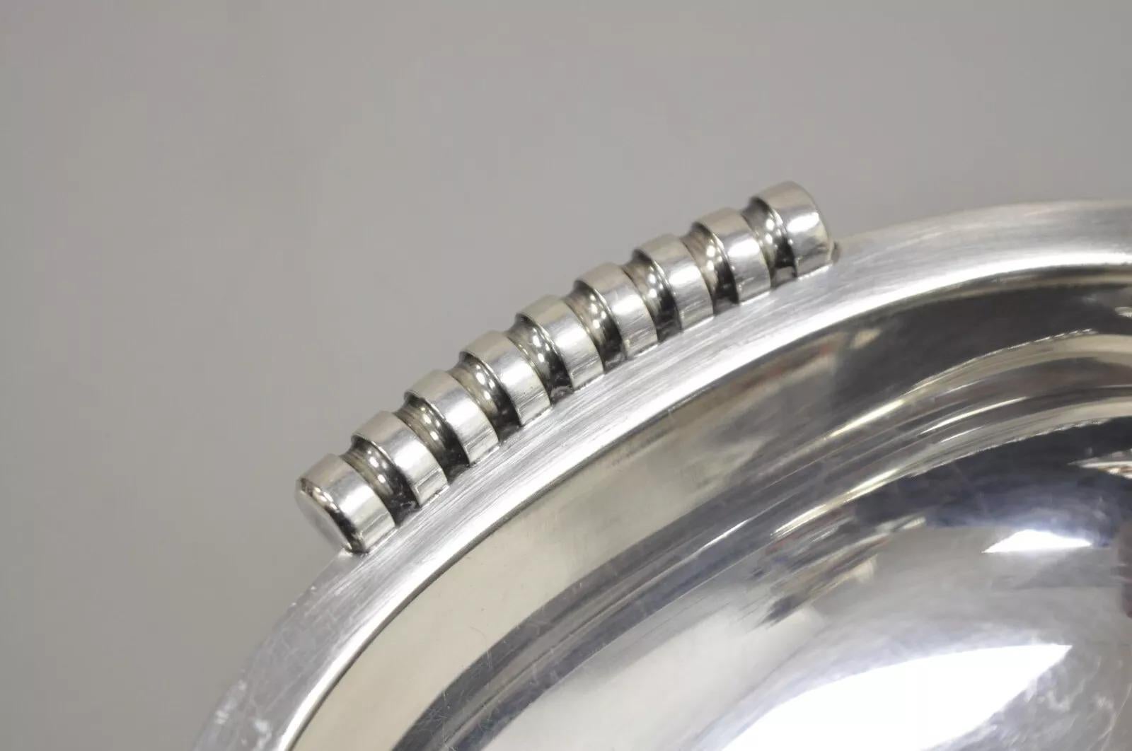 Unknown Mid Century Danish Modern Cohr Alta EPNS 32362 Silver Plated Serving Bowl Dish For Sale