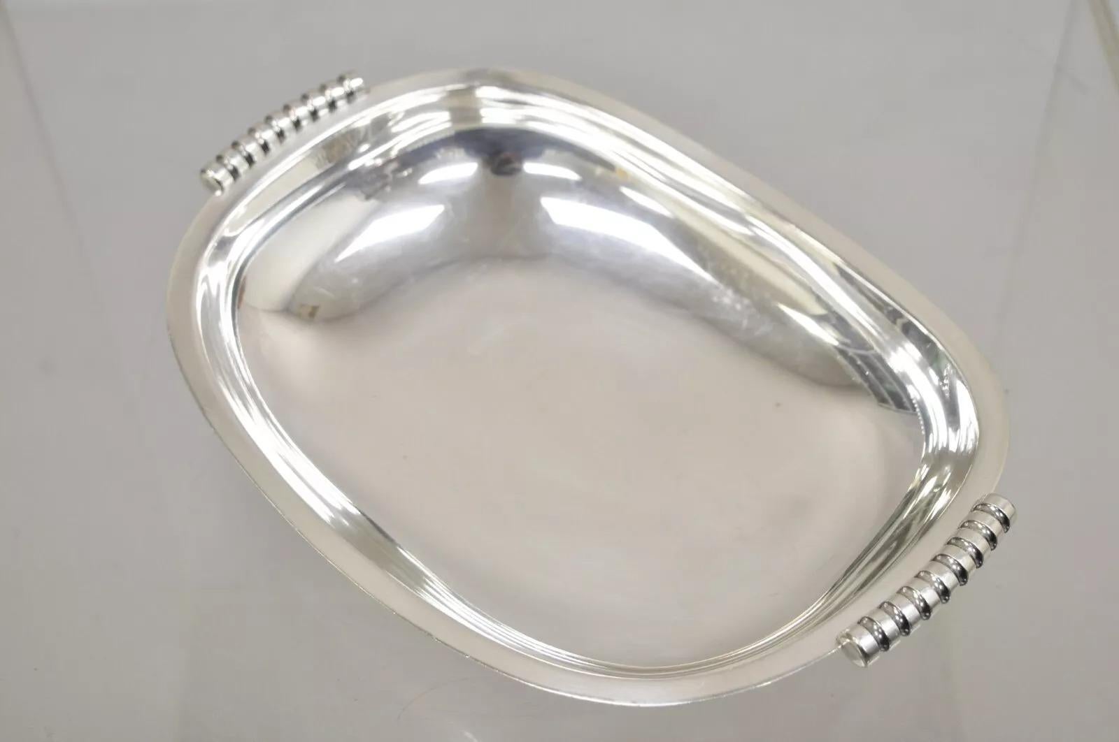 20th Century Mid Century Danish Modern Cohr Alta EPNS 32362 Silver Plated Serving Bowl Dish For Sale