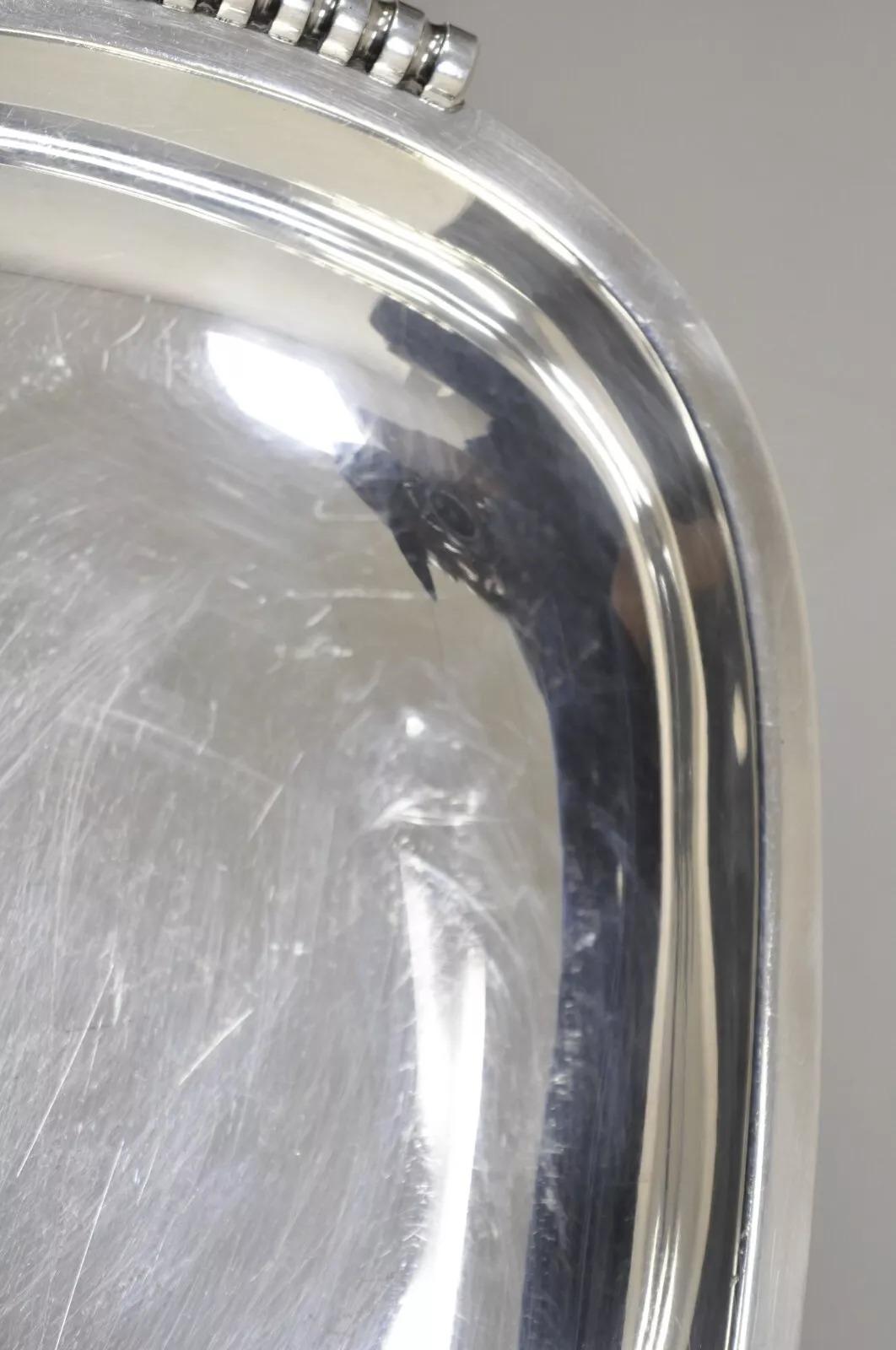 Mid Century Danish Modern Cohr Alta EPNS 32362 Silver Plated Serving Bowl Dish For Sale 2