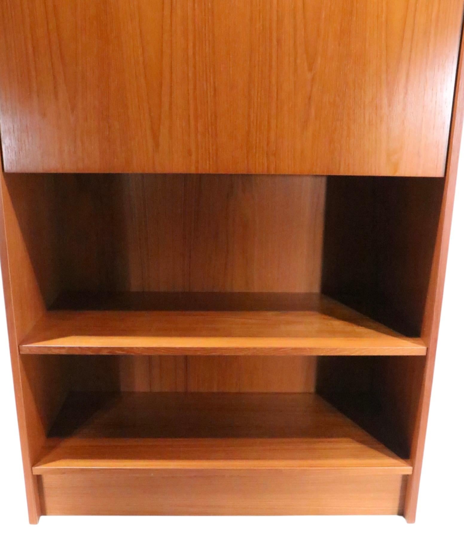 Mid Century Danish Modern Combination Bookshelf Dining Table Desk by Domino For Sale 3