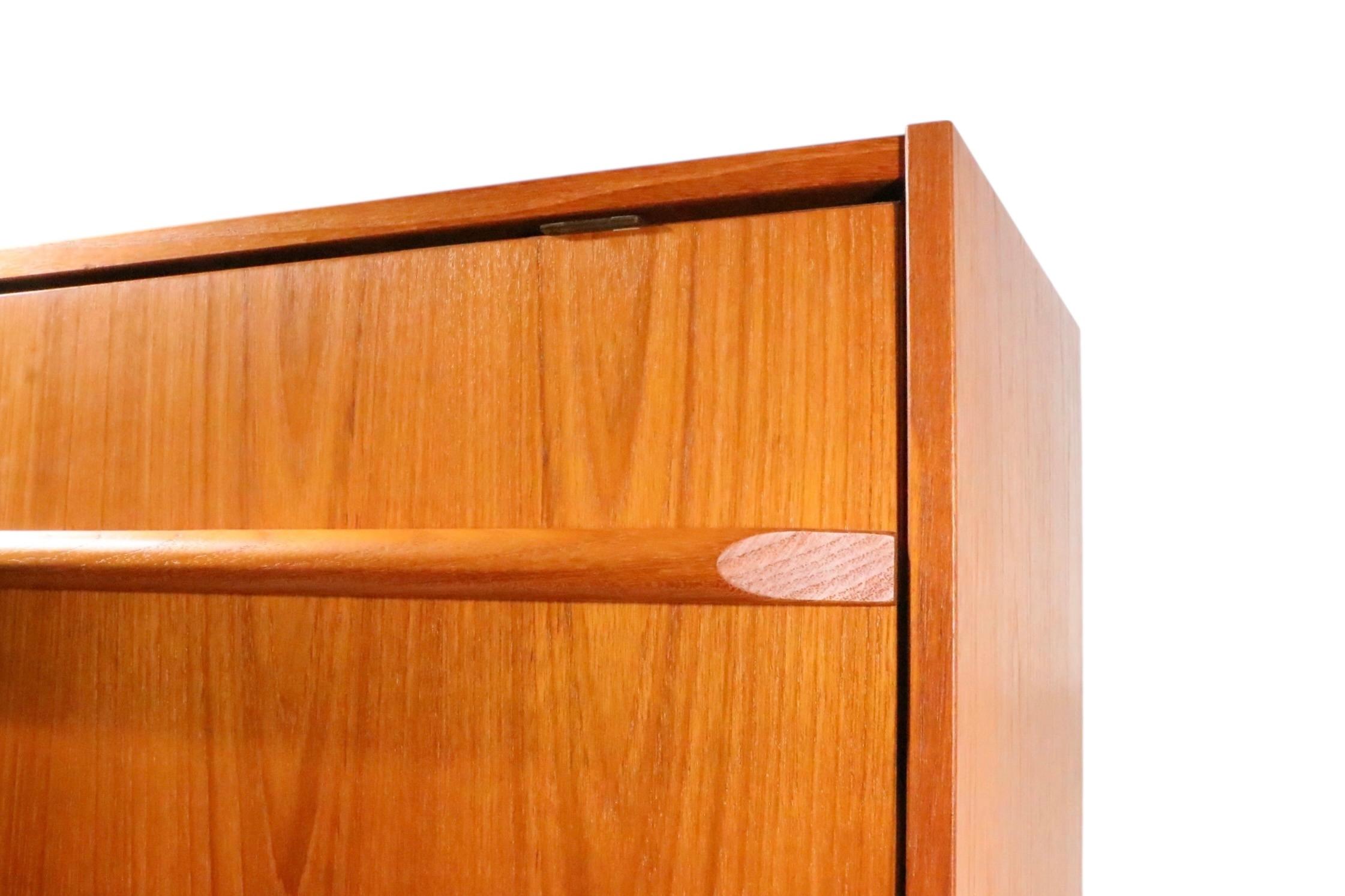 Mid Century Danish Modern Combination Bookshelf Dining Table Desk by Domino For Sale 4