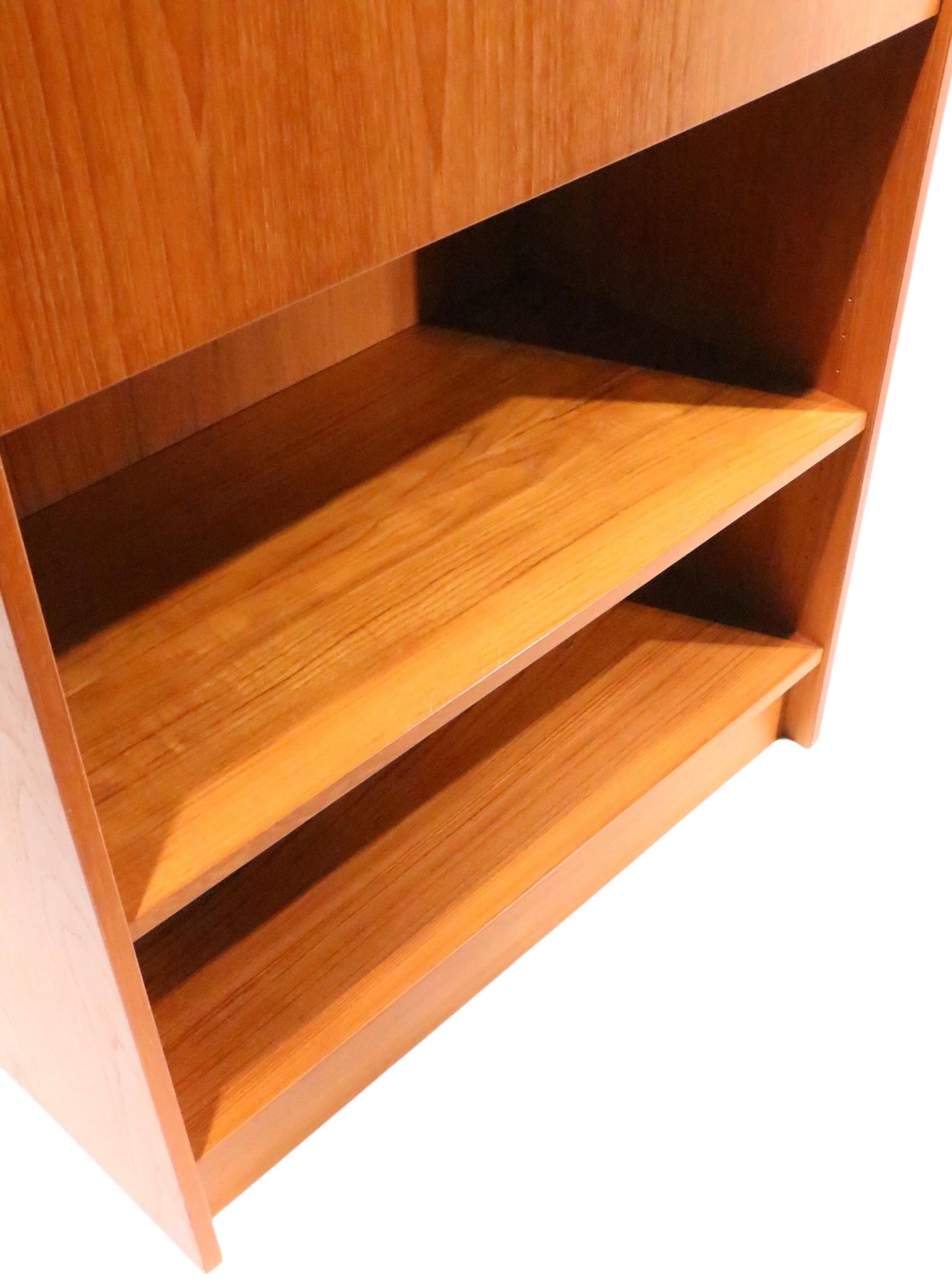 Mid Century Danish Modern Combination Bookshelf Dining Table Desk by Domino For Sale 2