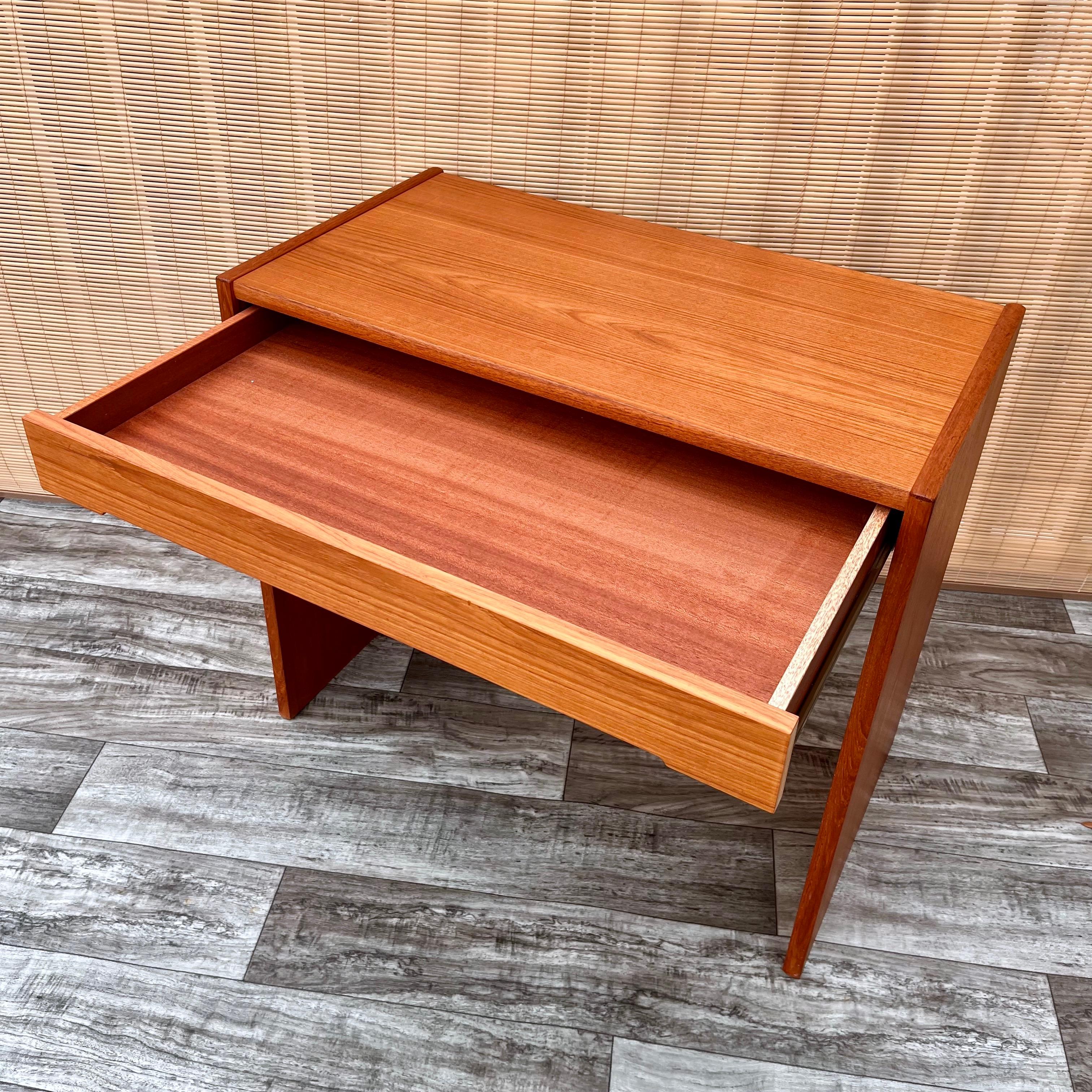 Veneer Mid-Century Danish Modern Compact Secretary Desk
