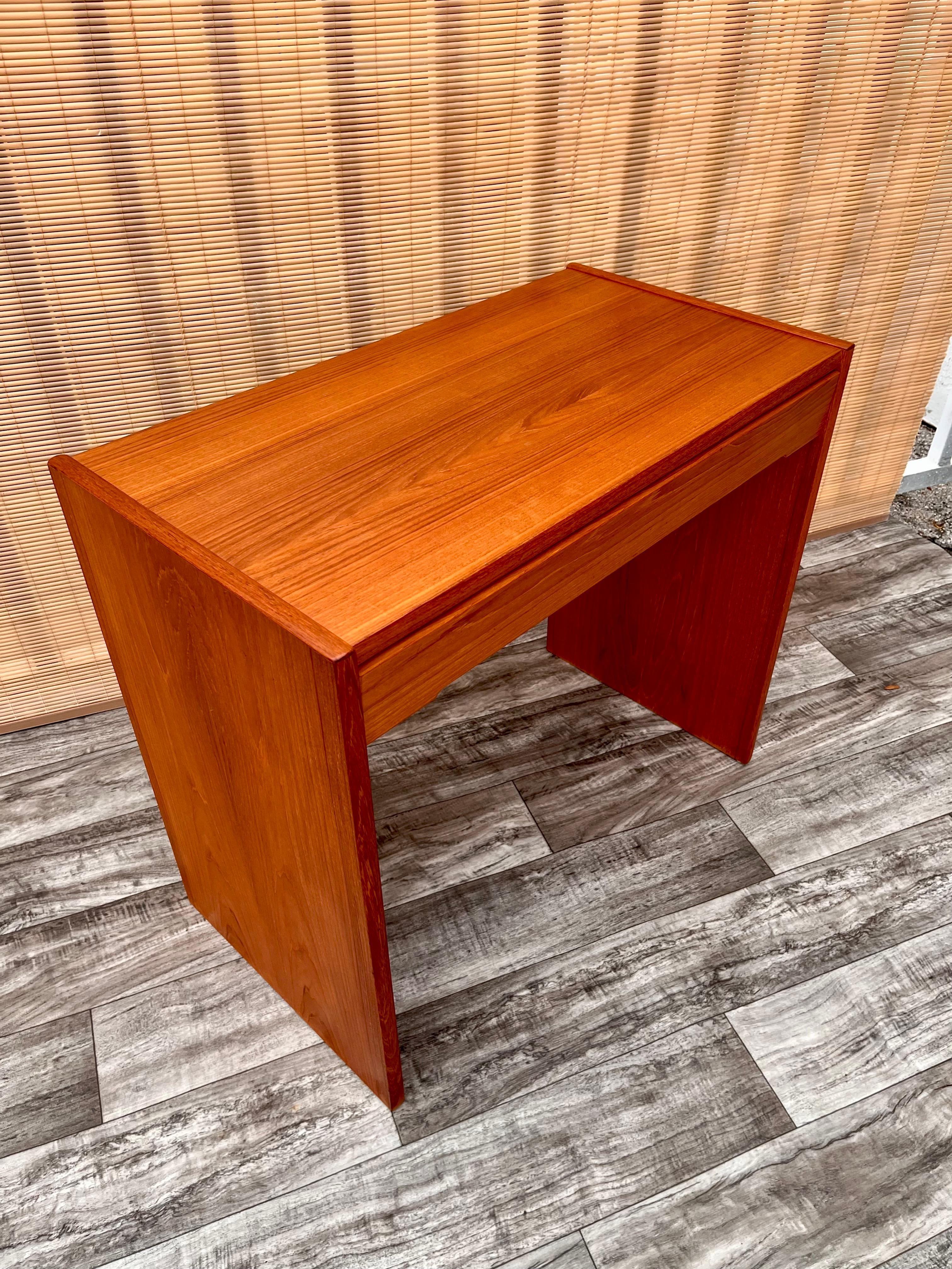 Late 20th Century Mid-Century Danish Modern Compact Secretary Desk