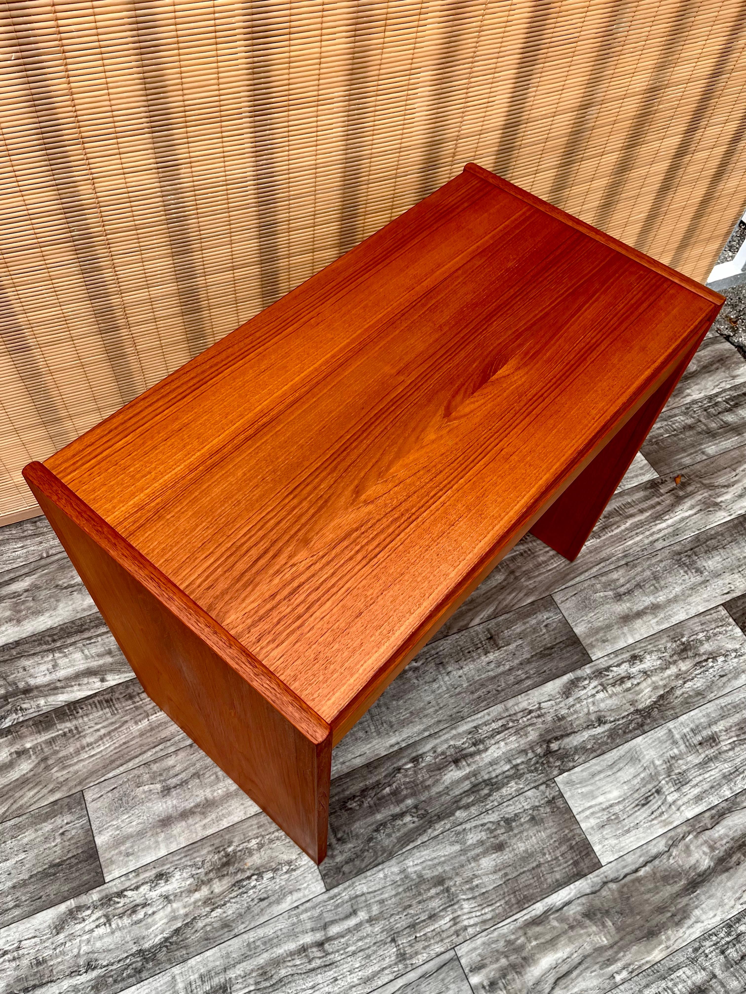 Teak Mid-Century Danish Modern Compact Secretary Desk