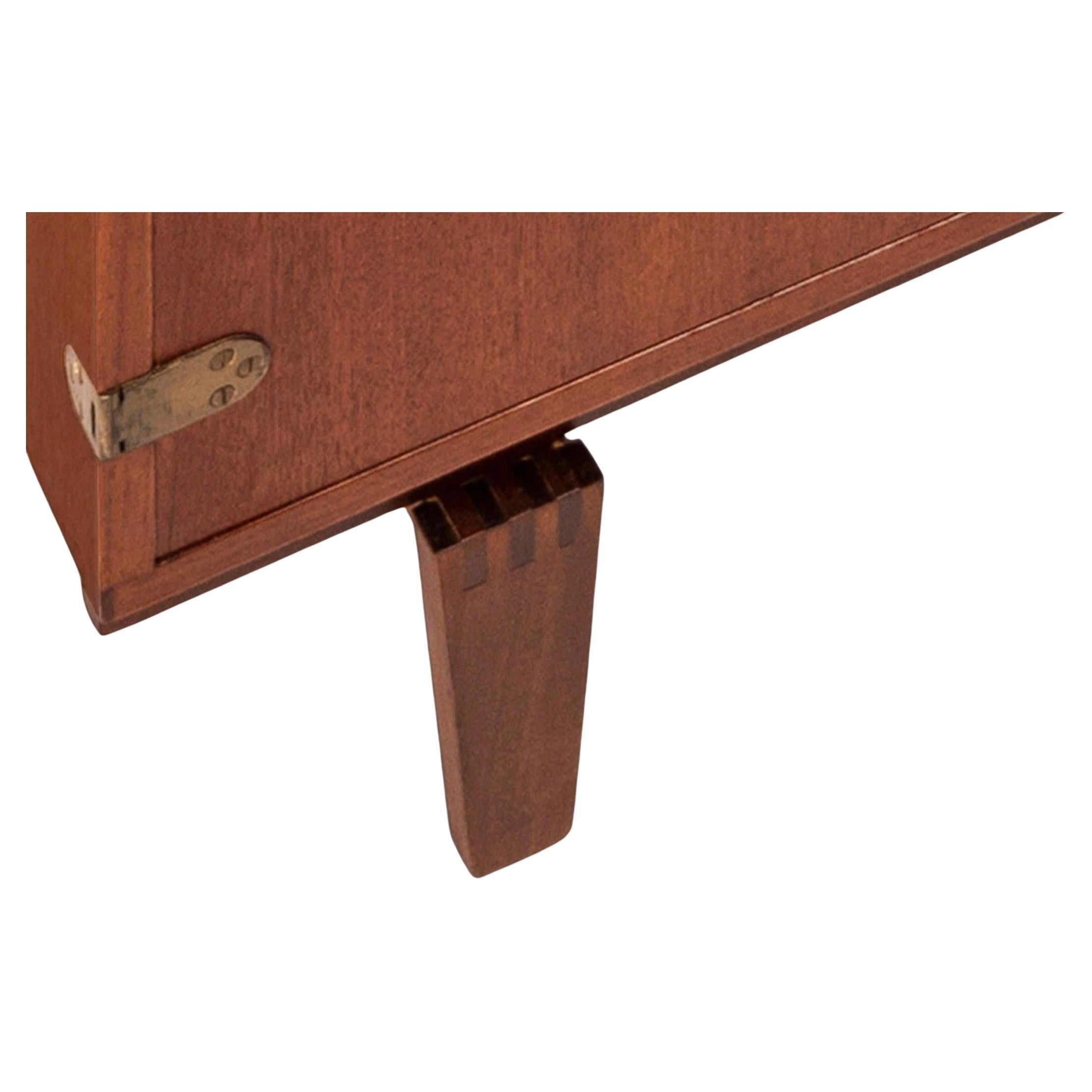 Woodwork Mid century danish modern credenza flip down desk bookcase shelf unit by Lovig For Sale