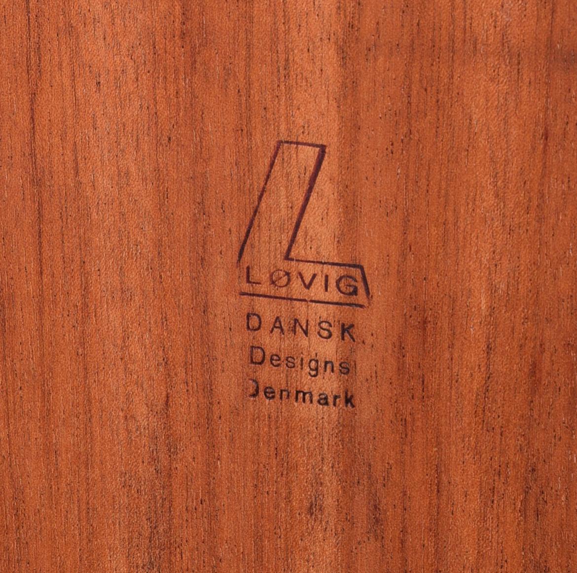 Mid century danish modern credenza flip down desk bookcase shelf unit by Lovig In Good Condition For Sale In BROOKLYN, NY