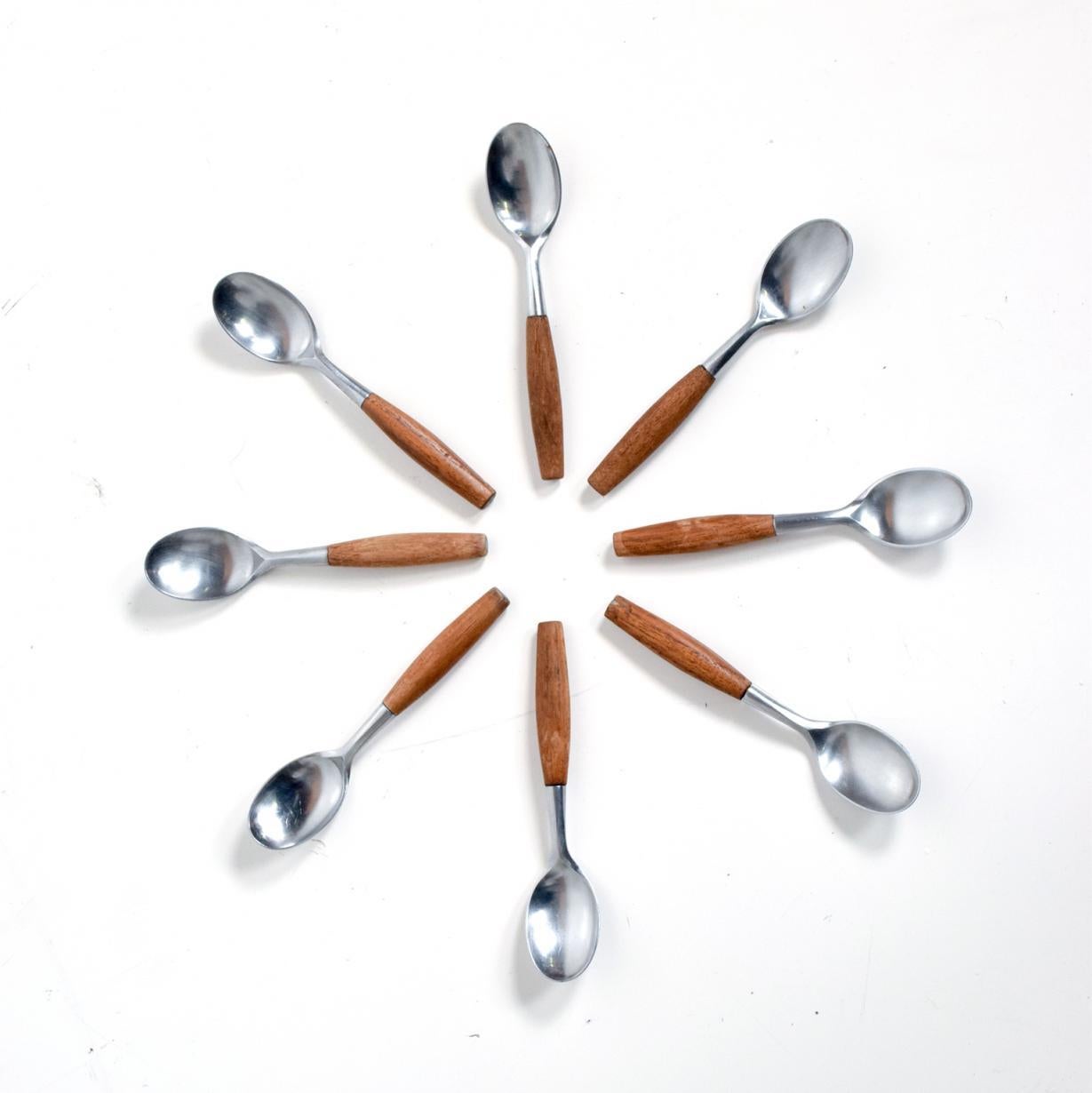 Scandinavian Modern Midcentury Danish Modern Dansk Flatware Set 53 Pieces Teak Stainless Fjord Jens