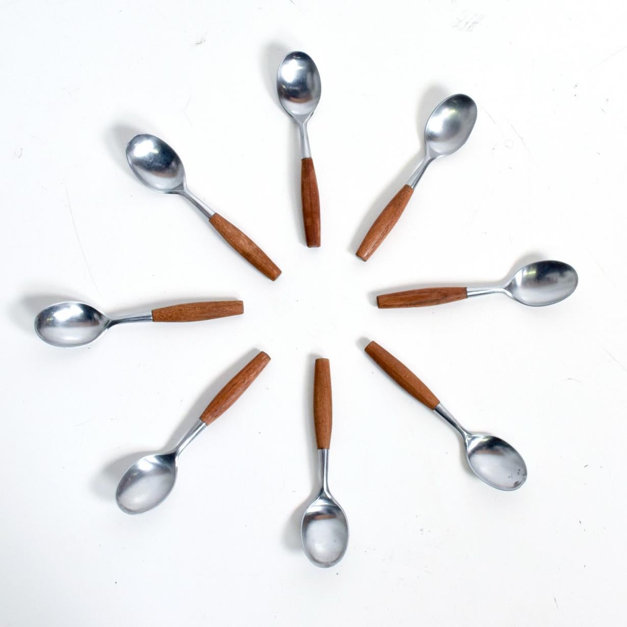 Mid-20th Century Midcentury Danish Modern Dansk Flatware Set 53 Pieces Teak Stainless Fjord Jens