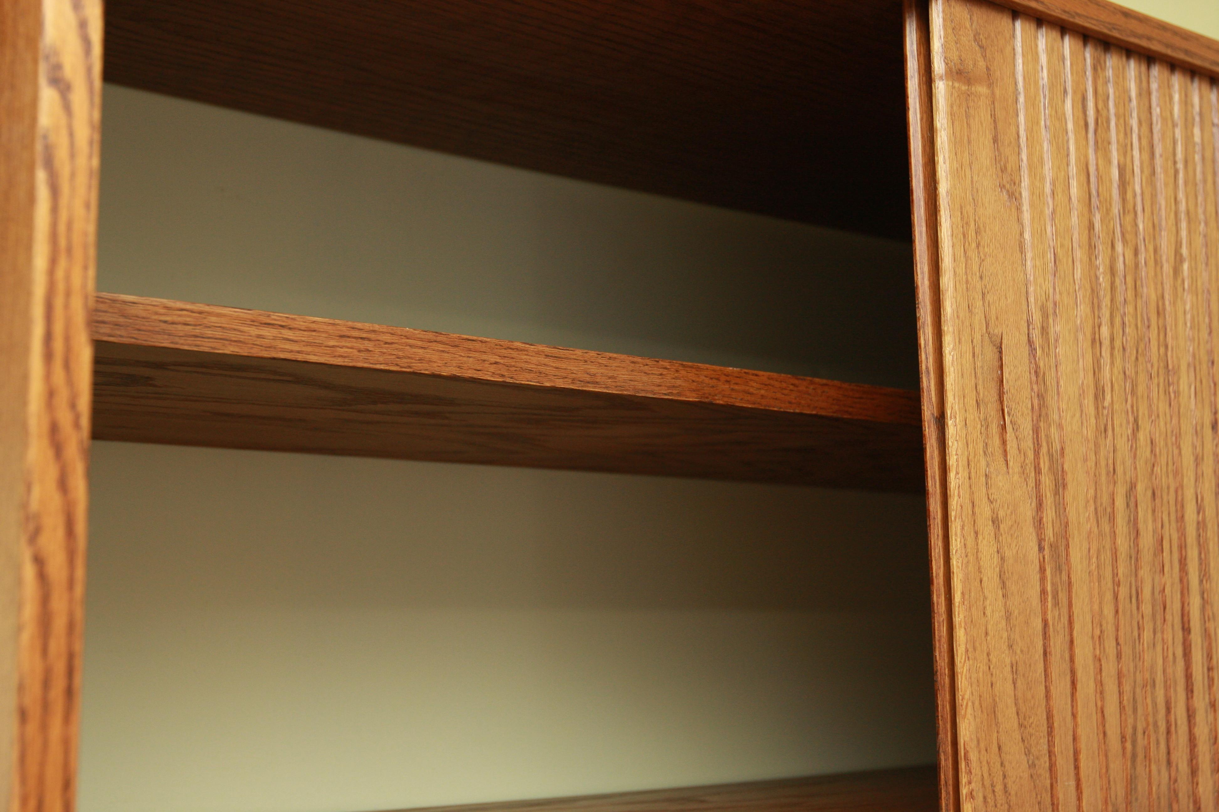 Mid-Century Danish Modern Dark Oak Modular Three-Bay Wall Unit In Good Condition In Las Vegas, NV