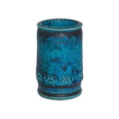 Mid Century Danish Modern Decorative Vase BITOSSI Blue