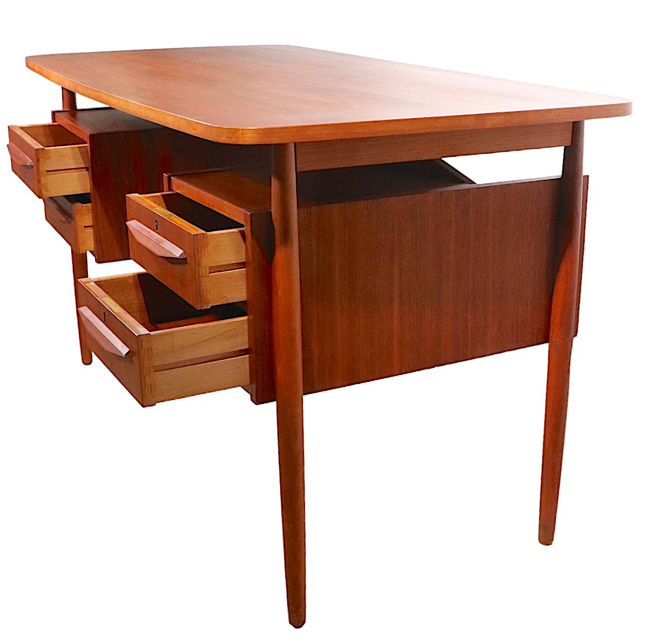  Mid Century Danish Modern Desk by Gunnar Nielsen Tibergaard Desk 6