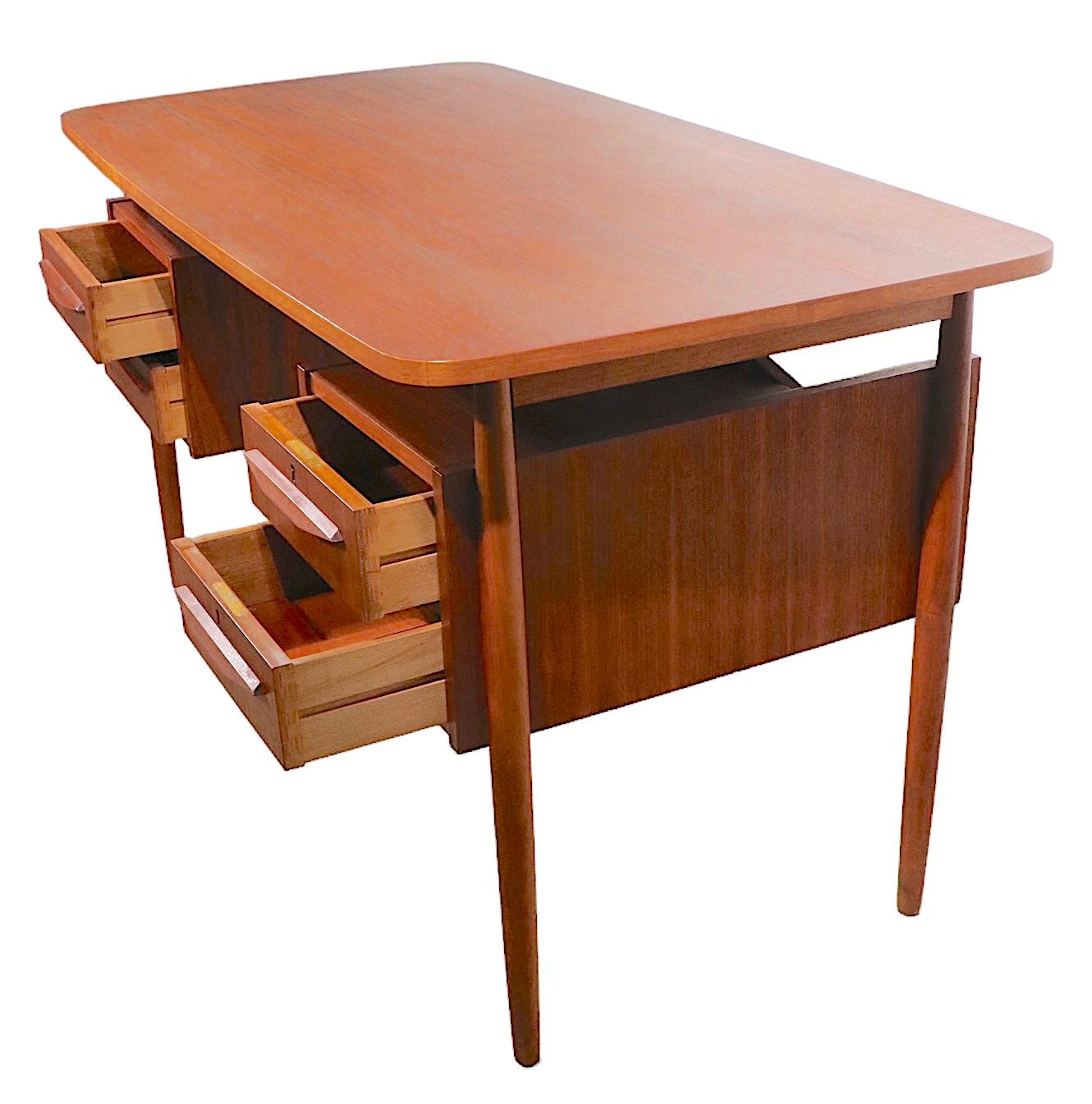  Mid Century Danish Modern Desk by Gunnar Nielsen Tibergaard Desk 7