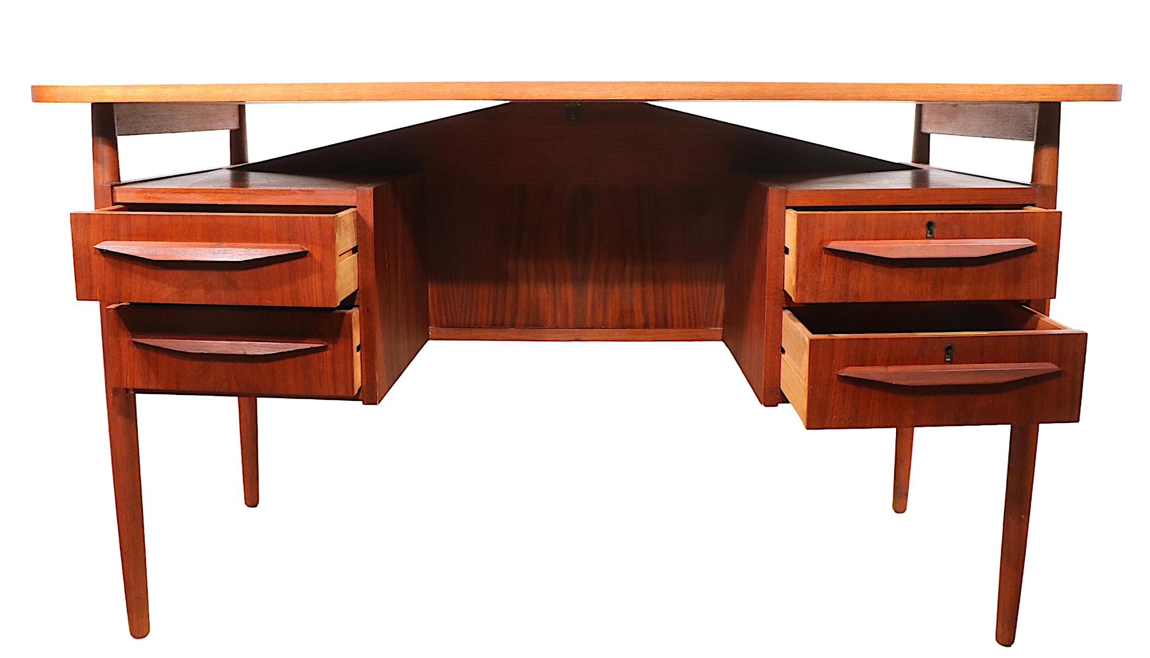  Mid Century Danish Modern Desk by Gunnar Nielsen Tibergaard Desk 10