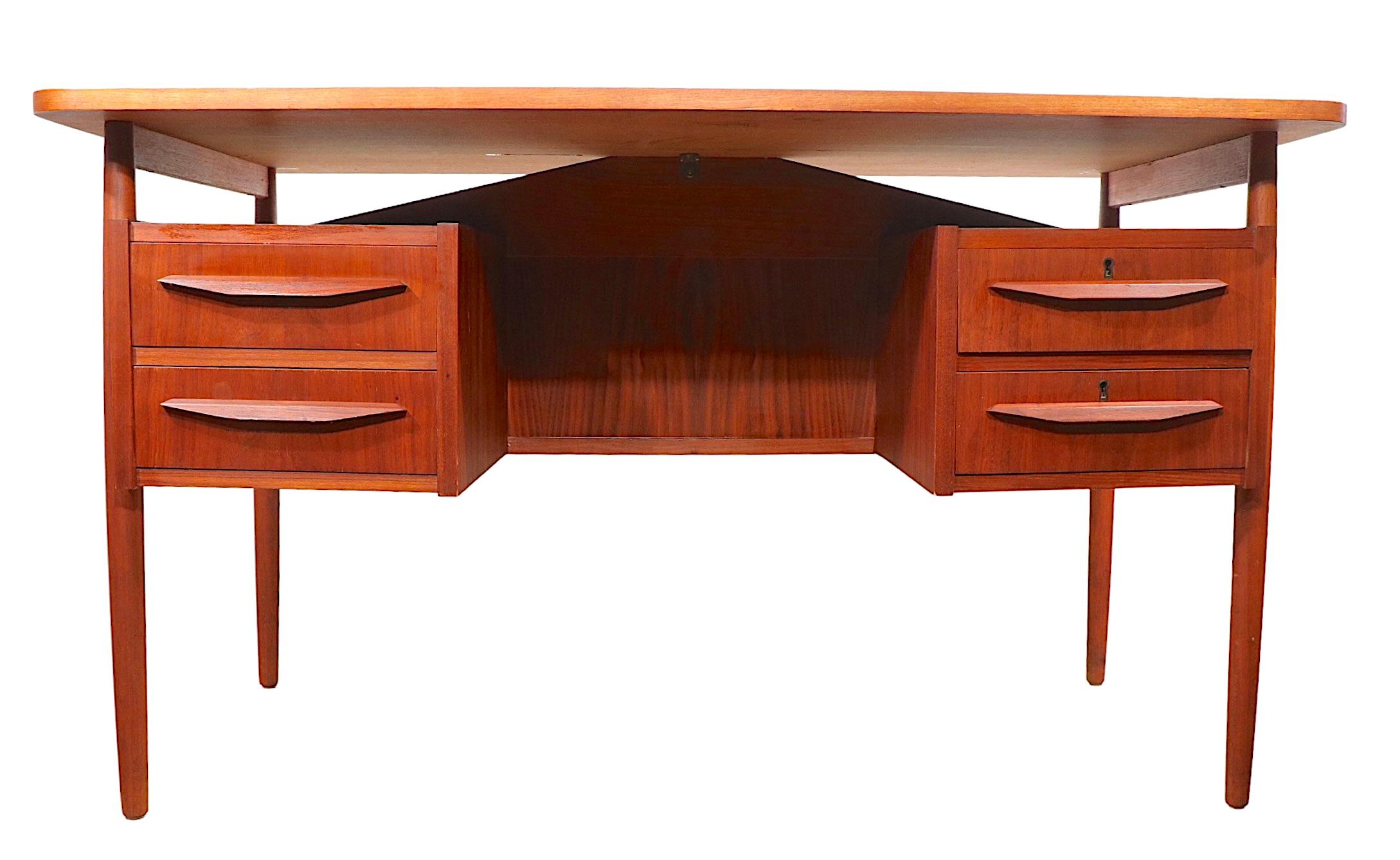  Mid Century Danish Modern Desk by Gunnar Nielsen Tibergaard Desk 12