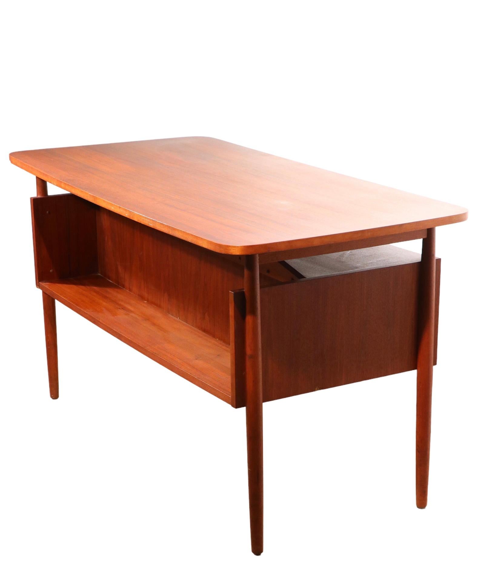 Mid Century Danish Modern Desk by Gunnar Nielsen Tibergaard Desk 3